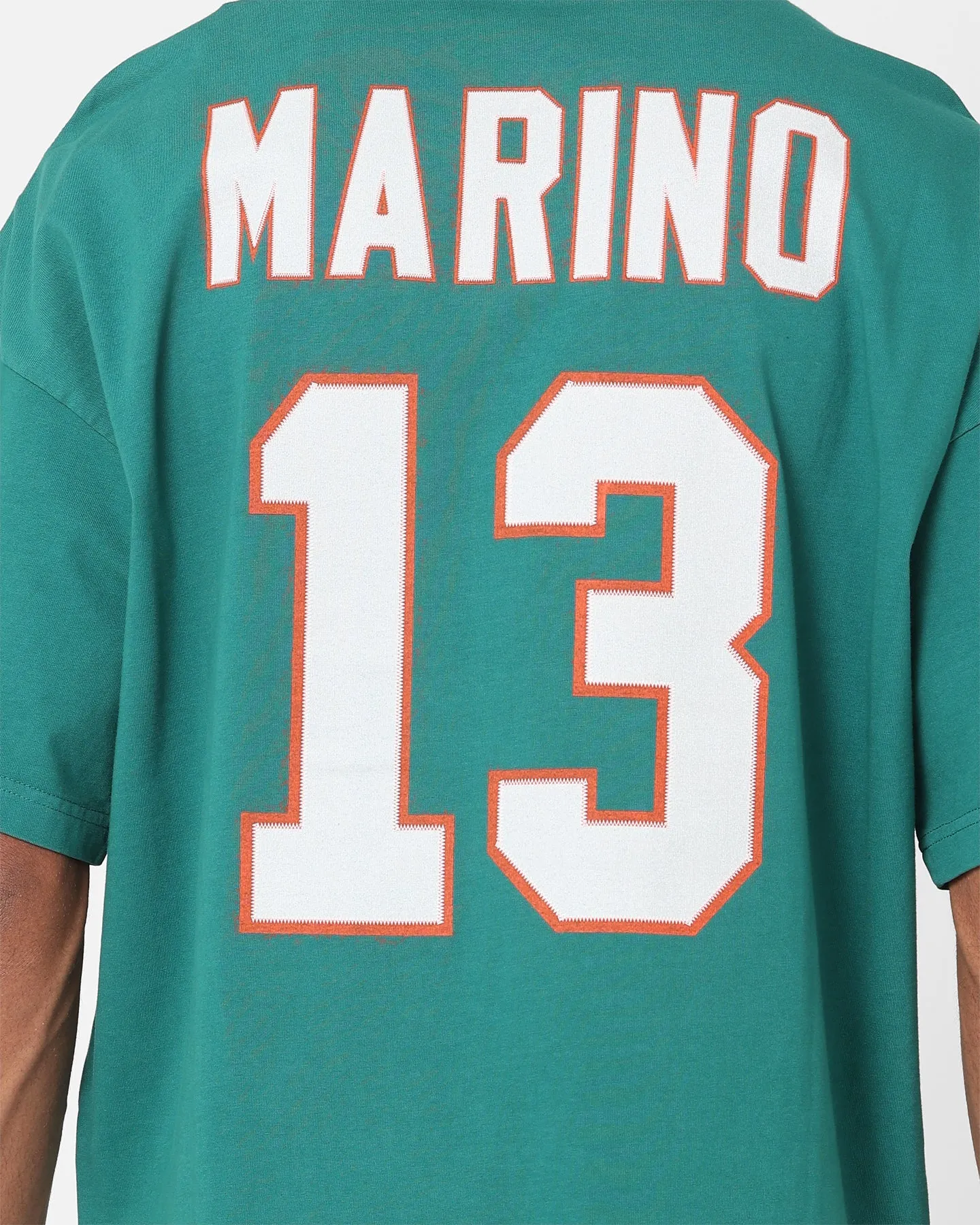 VintageWashEffect Relaxed Comfort Wear Mitchell & Ness Miami Dolphins Dan Marino N&N Oversized T-Shirt Faded Teal