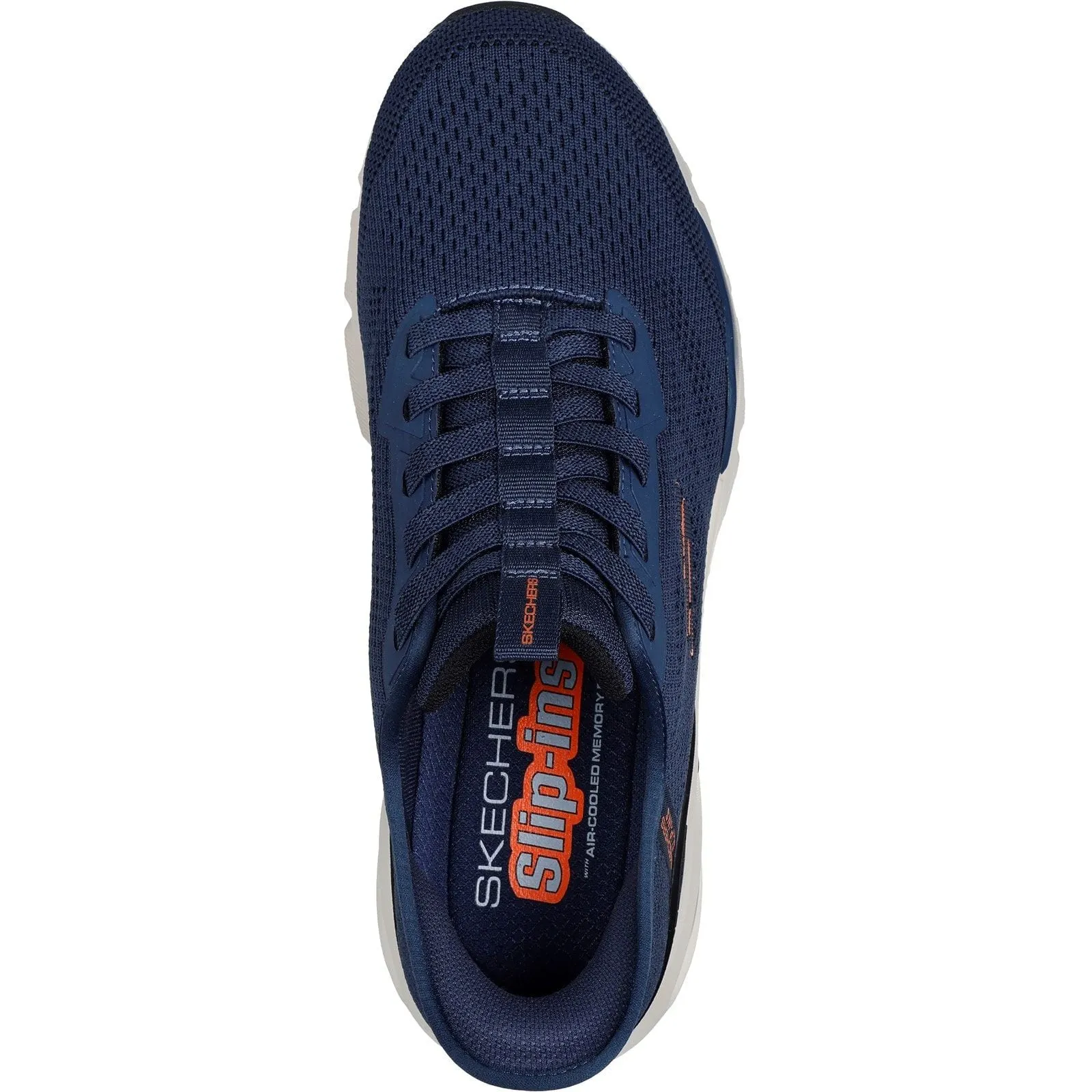 Skechers Mens Skech-Air Ventura Vanderway Shoes Navy/Orange Fast Track construction