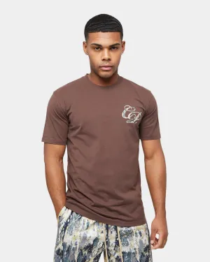 Carre Splatter Logo Classic T-Shirt Dark Brown Essential Style Wear