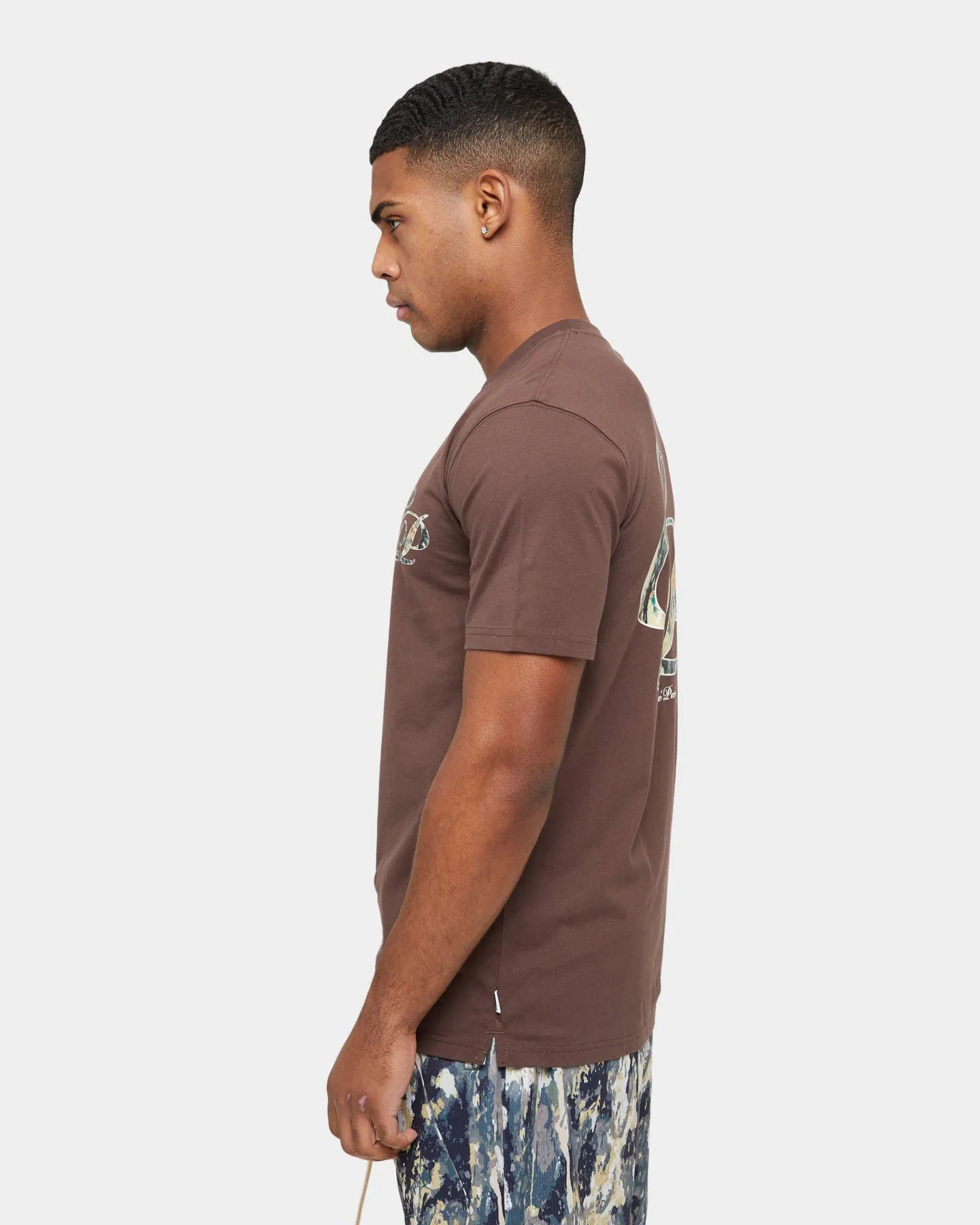 Carre Splatter Logo Classic T-Shirt Dark Brown Weekend Trend