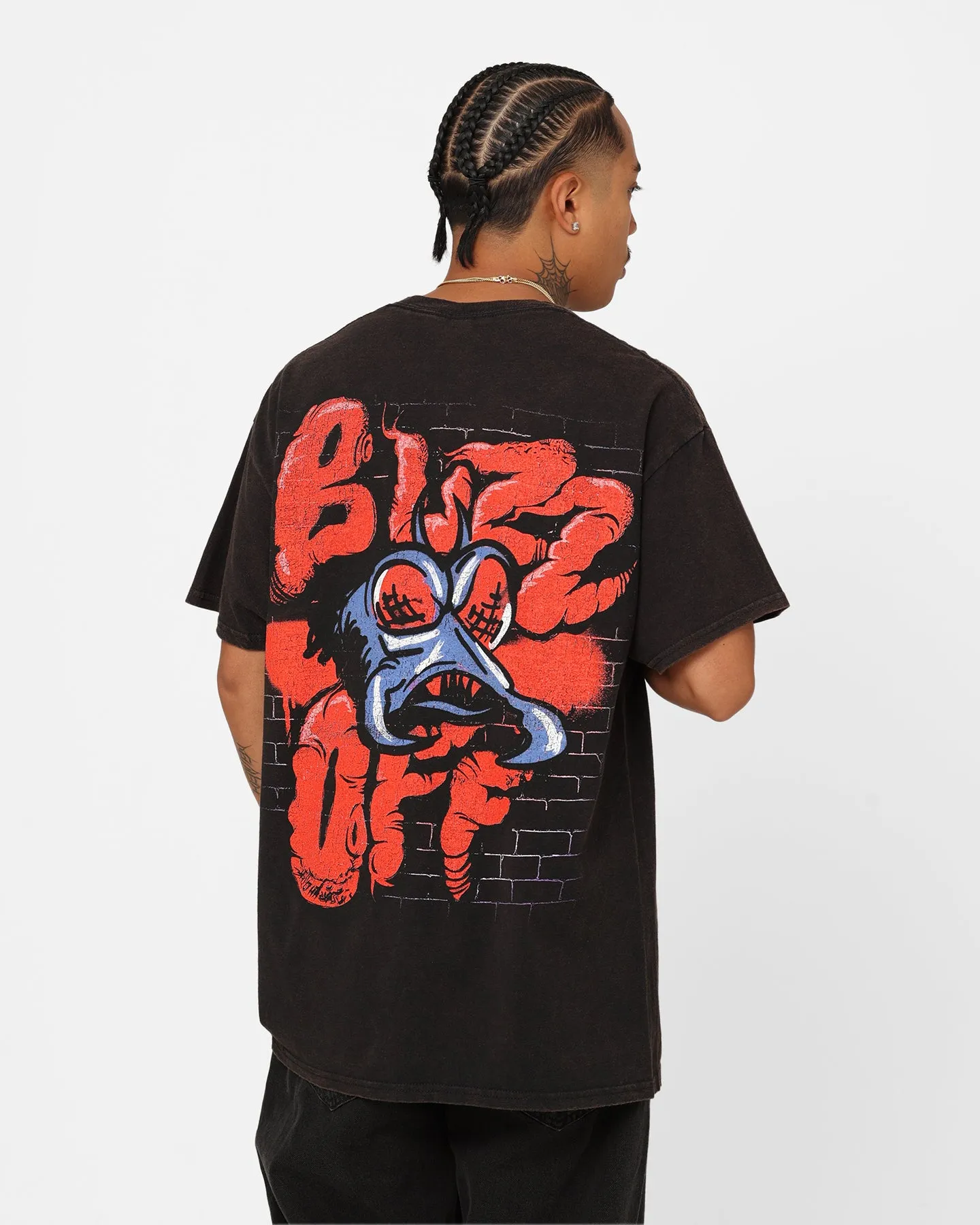 Goat Crew X Teenage Mutant Ninja Turtles Superfly Vintage T-Shirt Black Wash Simple Comfort Wear