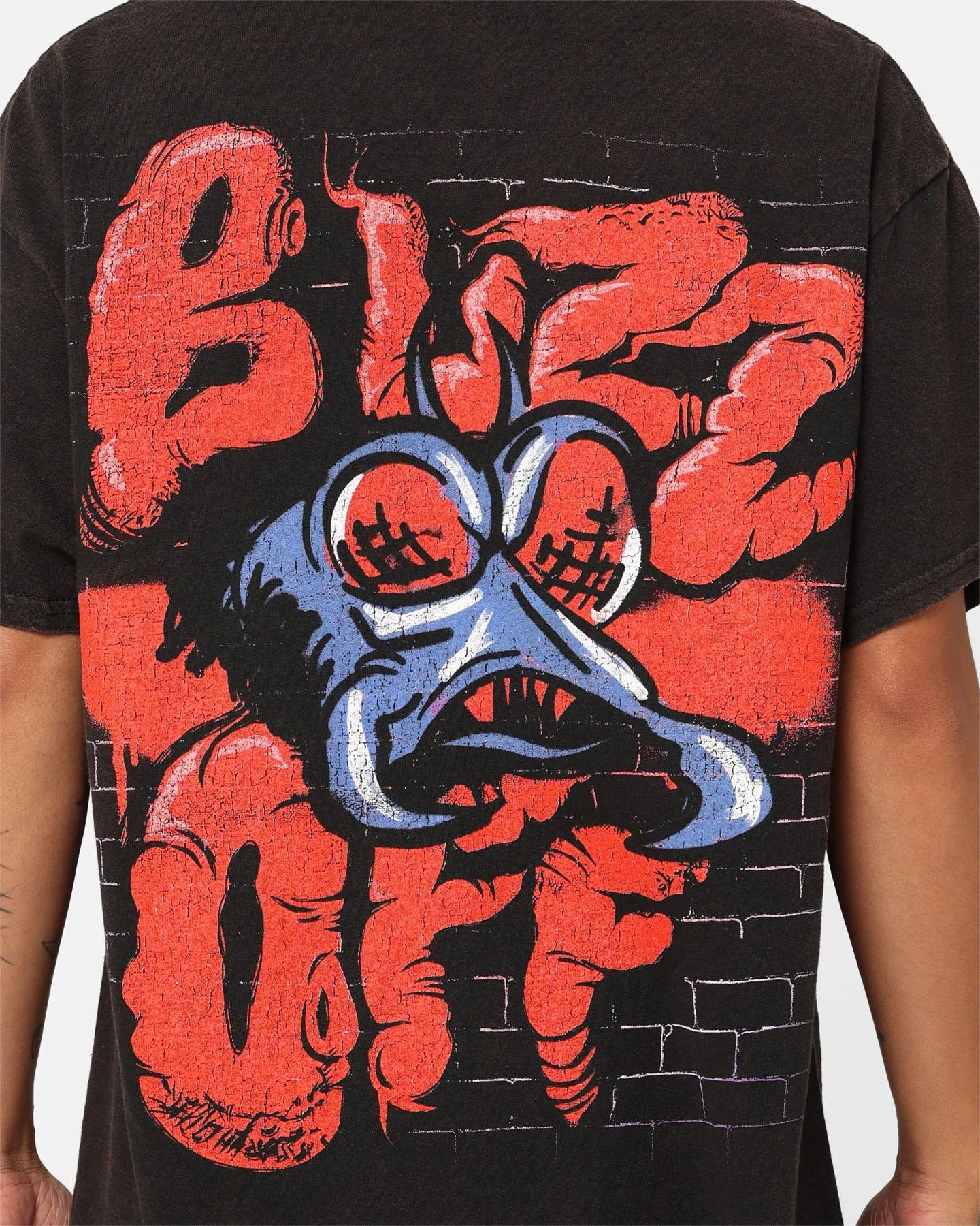 Goat Crew X Teenage Mutant Ninja Turtles Superfly Vintage T-Shirt Black Wash safe for skin