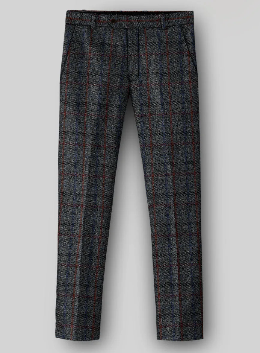 Stretch Comfort Construction Harris Tweed Ice Blue Check Pants