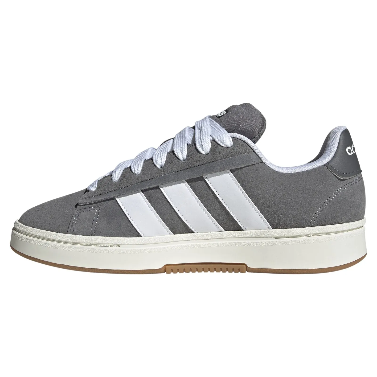 Adjustable Hook and Loop Closure adidas Mens GRAND COURT ALPHA 00s Gry/Wh