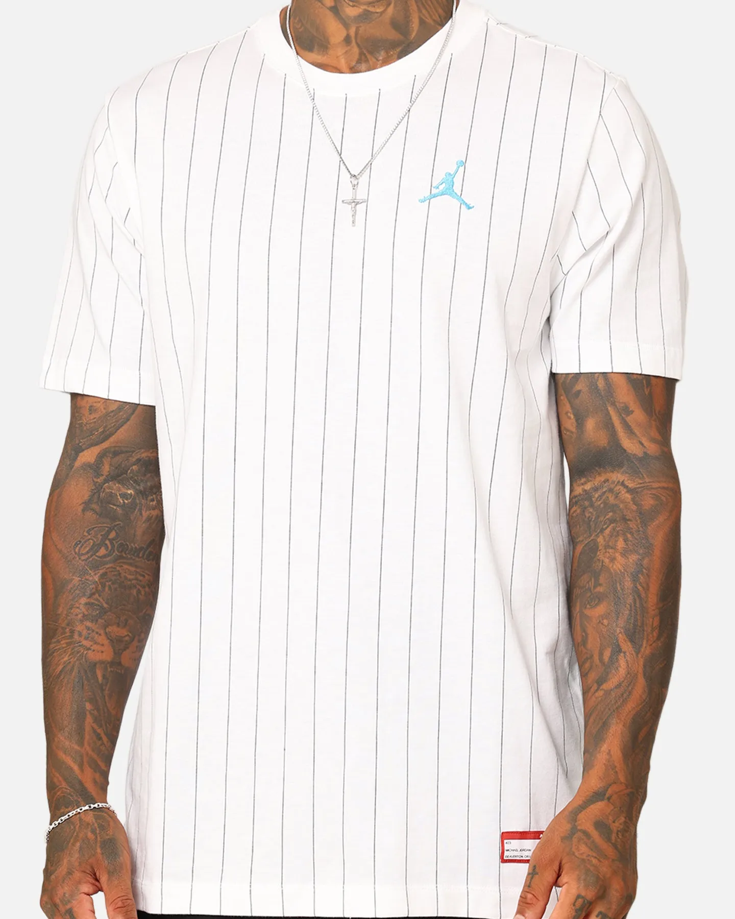 Jordan Flight MVP Crew T-Shirt White/Dark Powder elastic waistband