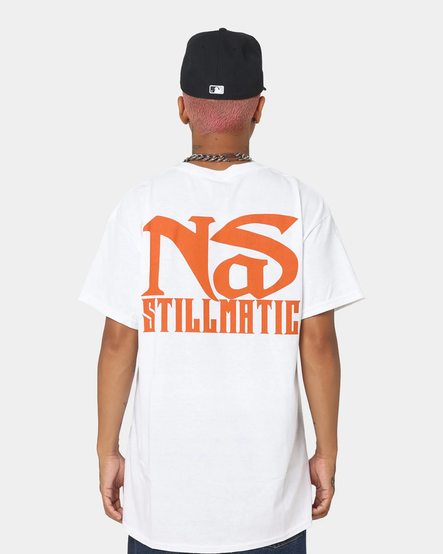 Nas Stillmatic T-Shirt White Everyday Style Trend Zip Up
