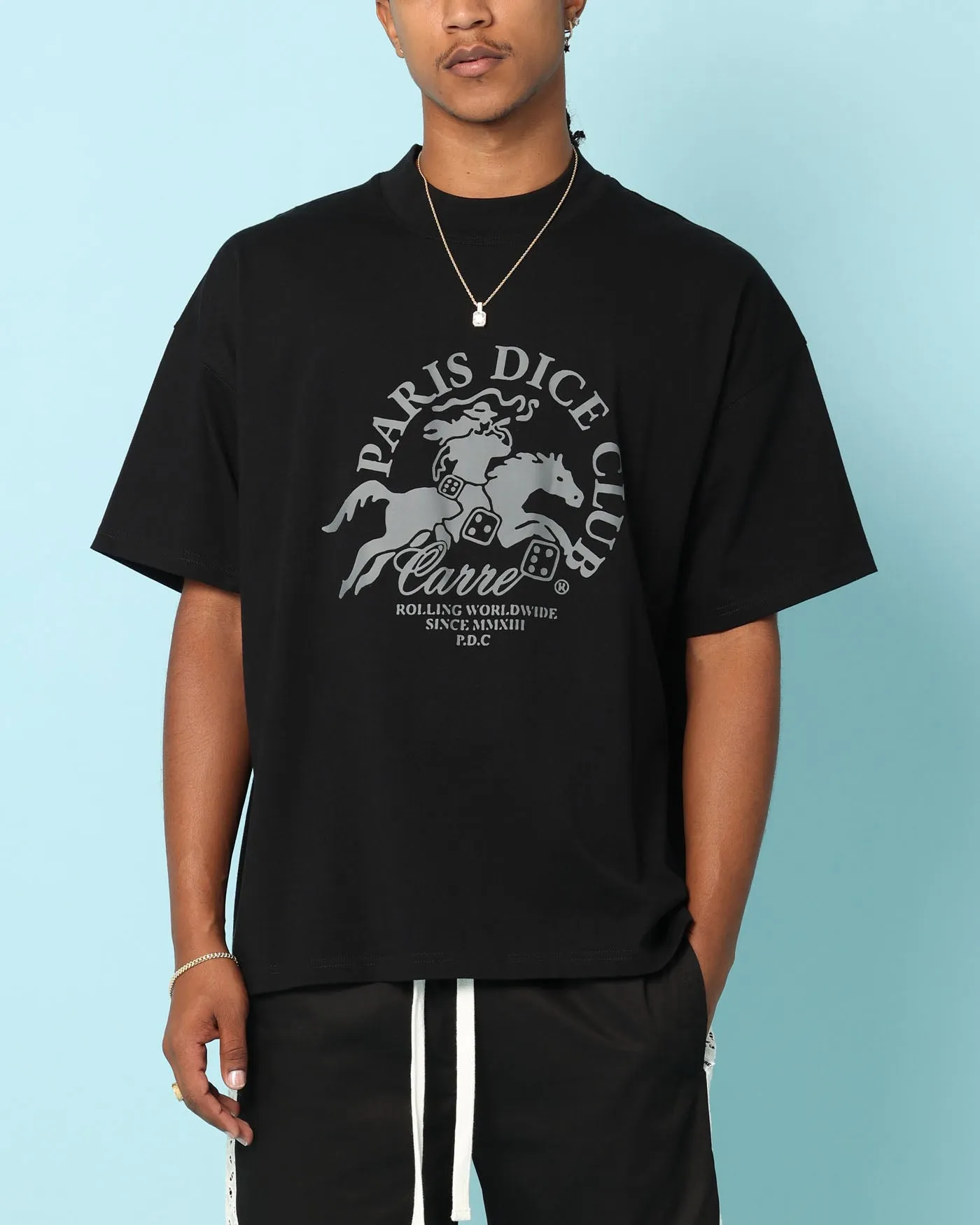Carr?? Stallion Oversized T-Shirt Black Comfy Casual