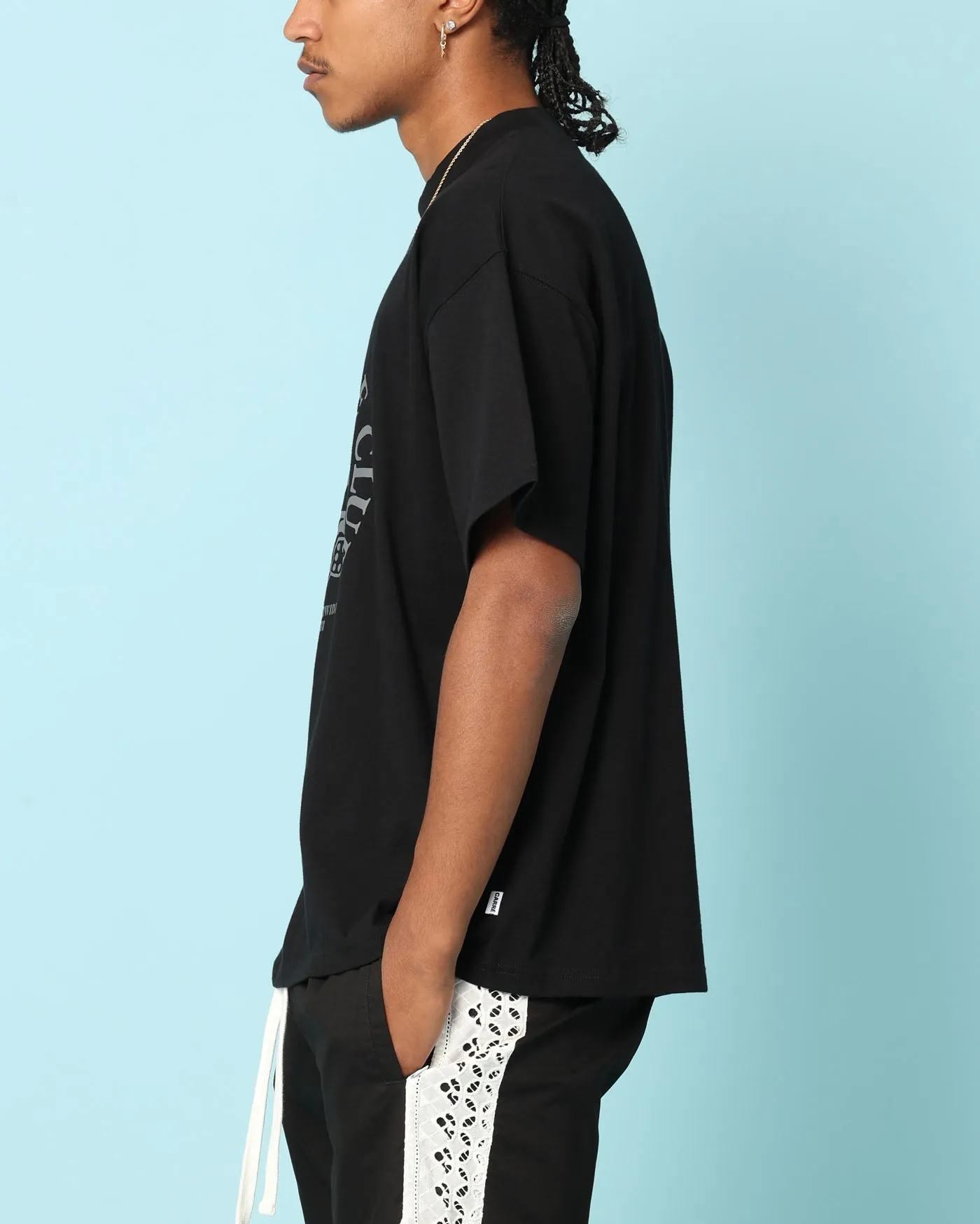 Soft Brushed Finish Carr?? Stallion Oversized T-Shirt Black