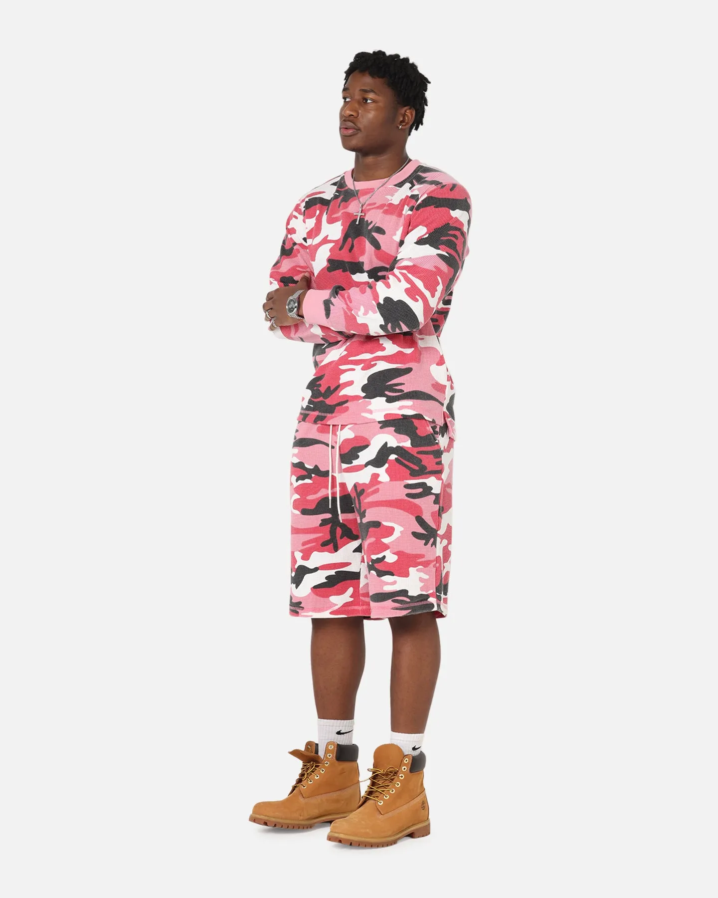 Airy Touch XXIII Printed Thermal Shorts Pink Camo