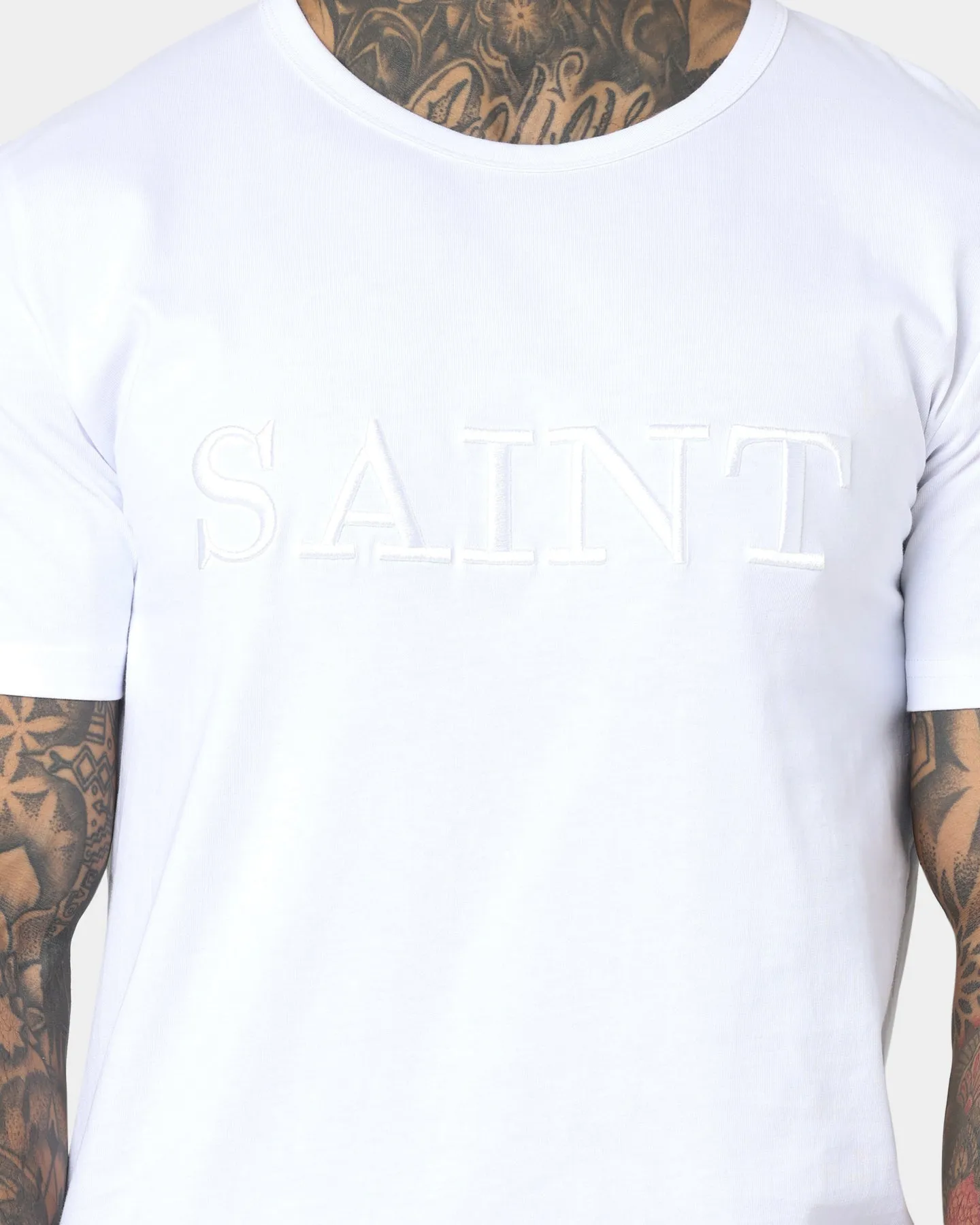 Eco Friendly Material Tagless Comfort Saint Morta Annex El Duplo Short Sleeve T-Shirt White/White