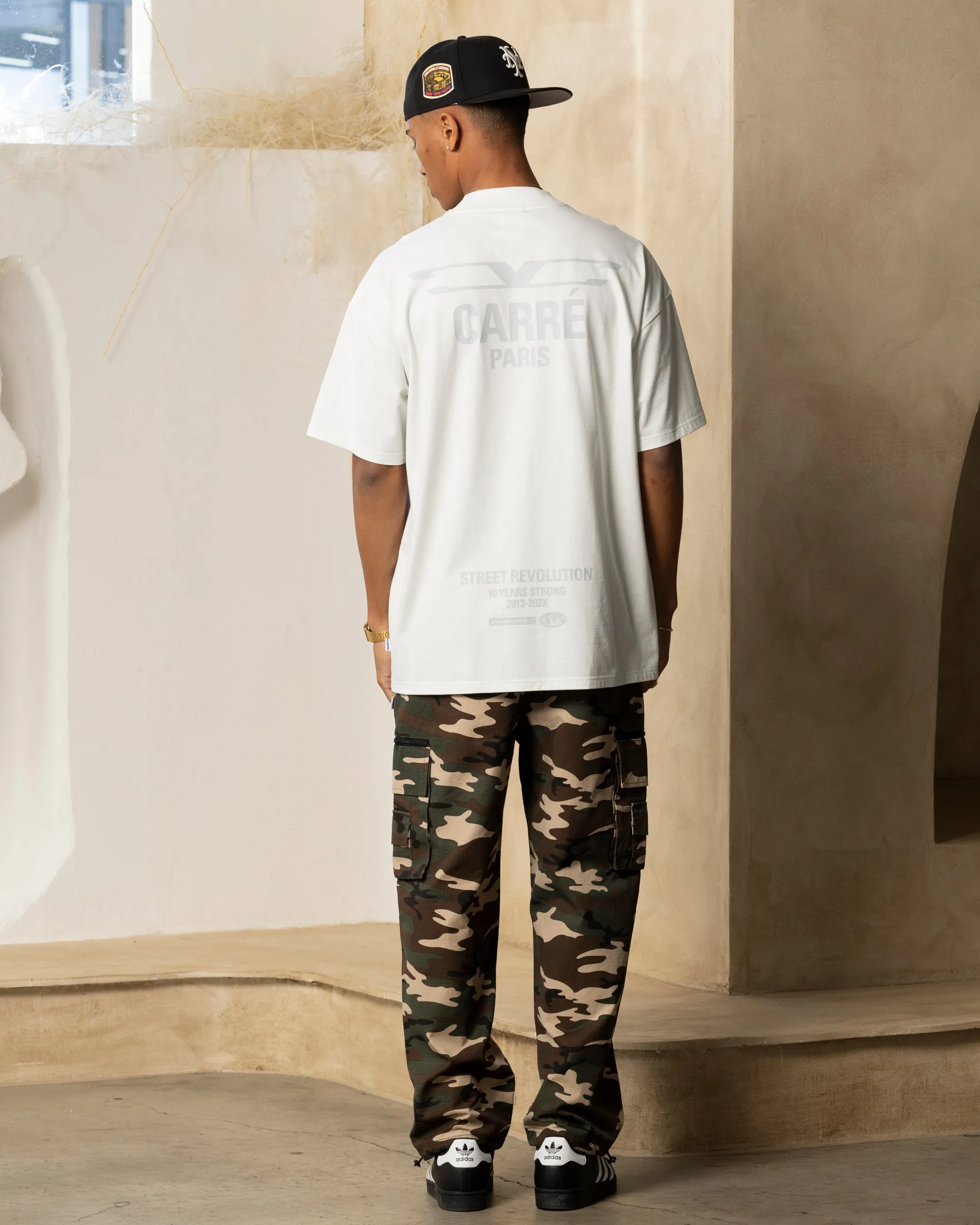 Easy Wear Relaxed Smart Carre Revolution Oversized T-Shirt Ice Grey