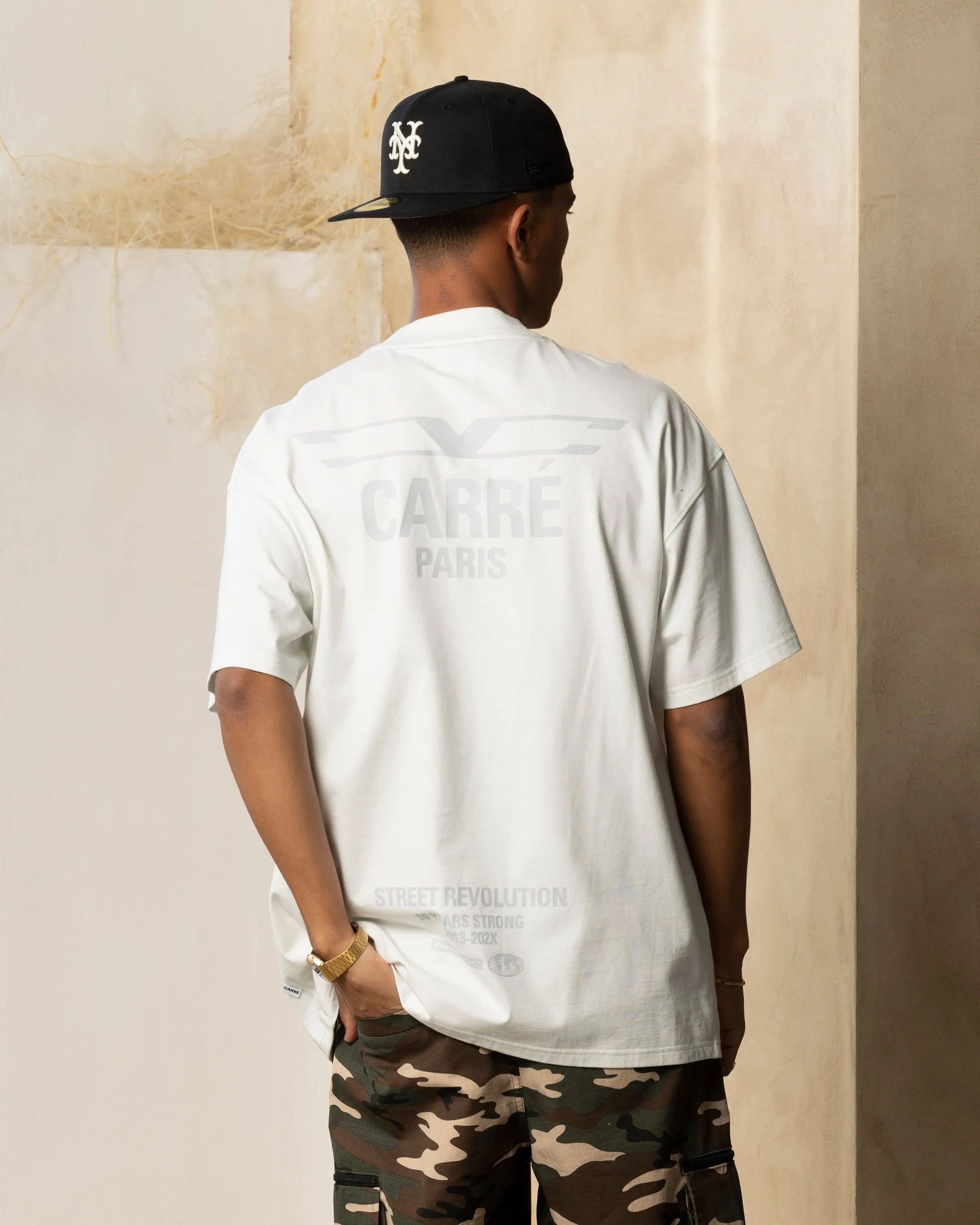 Street Smart Look Carre Revolution Oversized T-Shirt Ice Grey