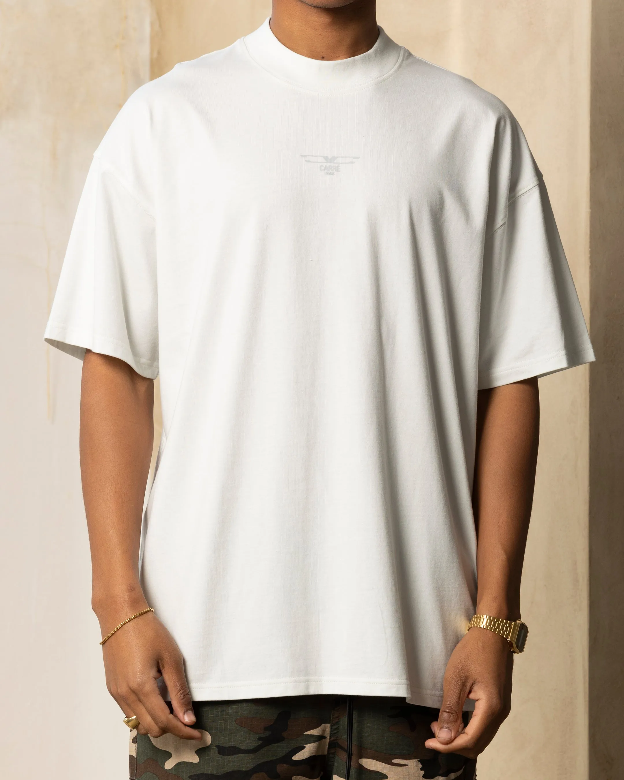 Carre Revolution Oversized T-Shirt Ice Grey EcoConscious Processing Easygoing Design
