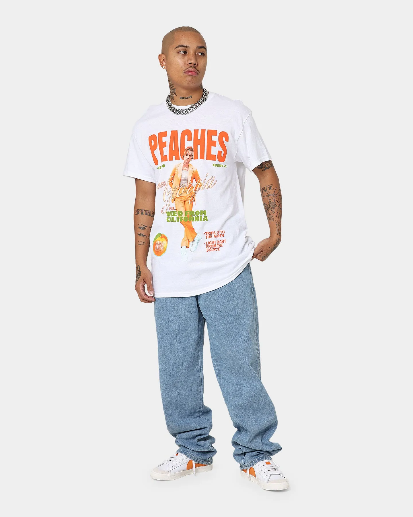 Justin Bieber Peaches T-Shirt White Chic
