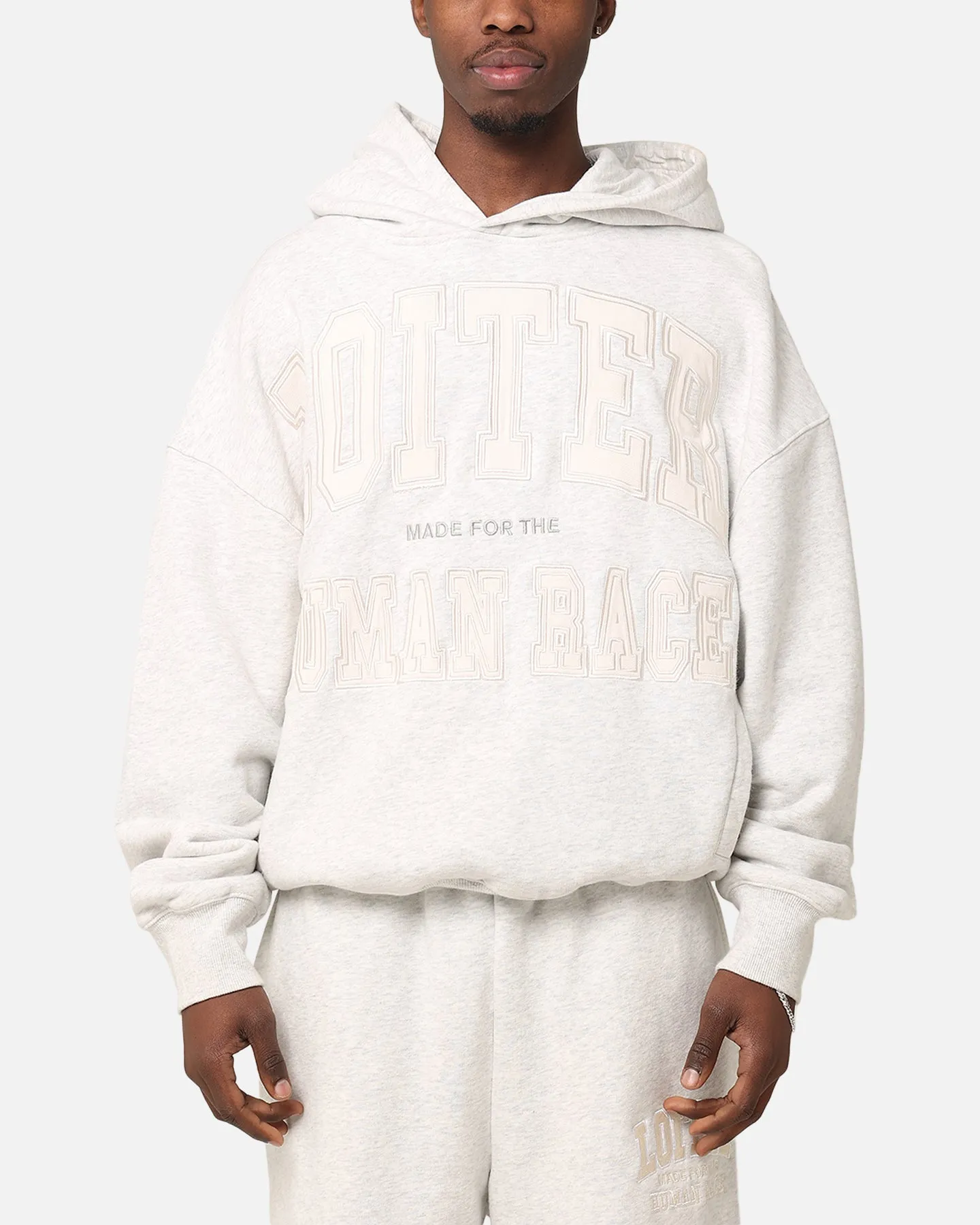 Loiter College Dropout Hoodie Light Marle Feminine Style