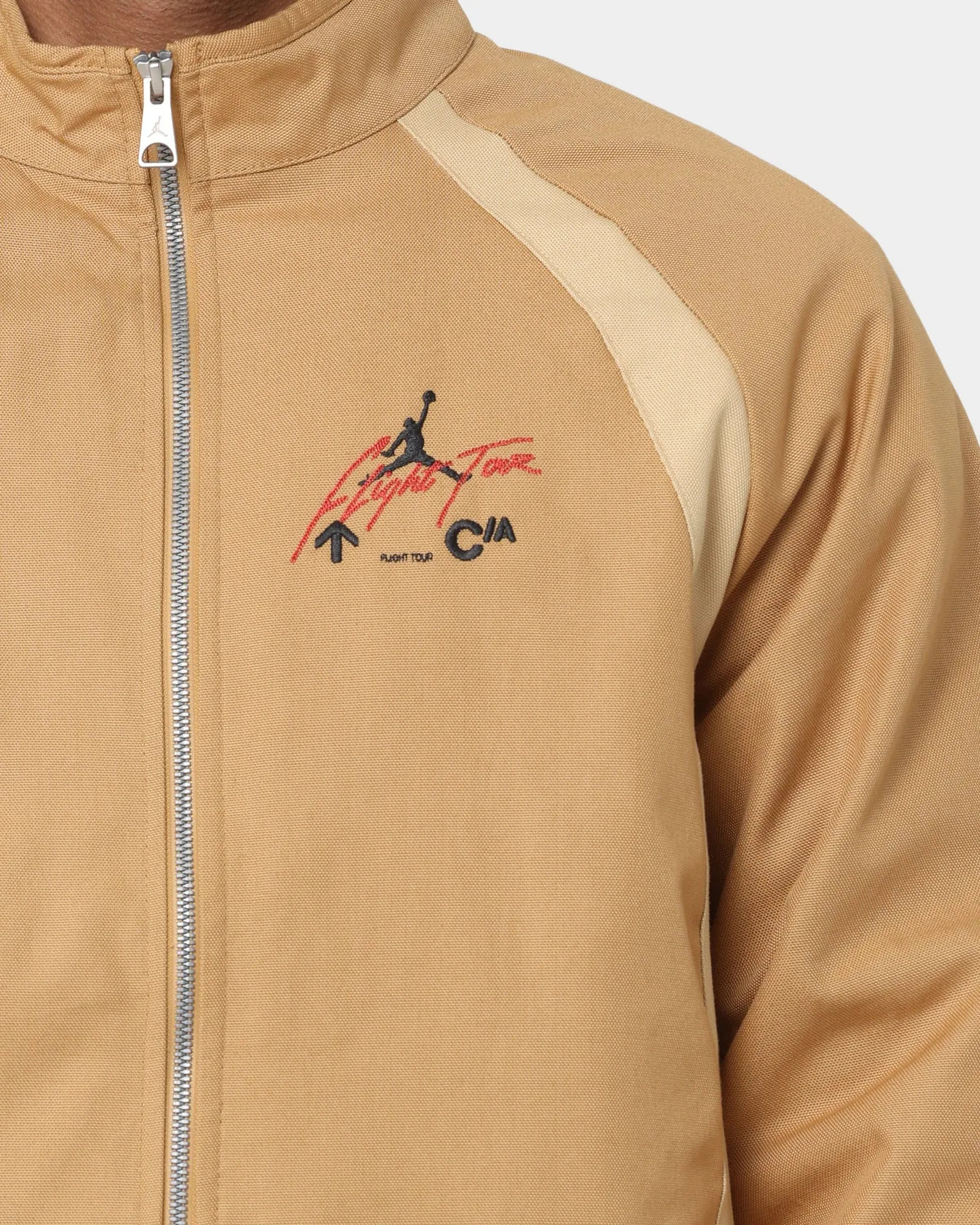 Jordan Flight Heritage Warmup Jacket Elemental Gold Trendy Protection snap closure