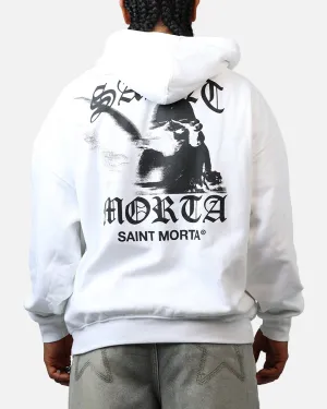 Sleeve Detail Water Repellent Saint Morta Maiden Boxy Hoodie White