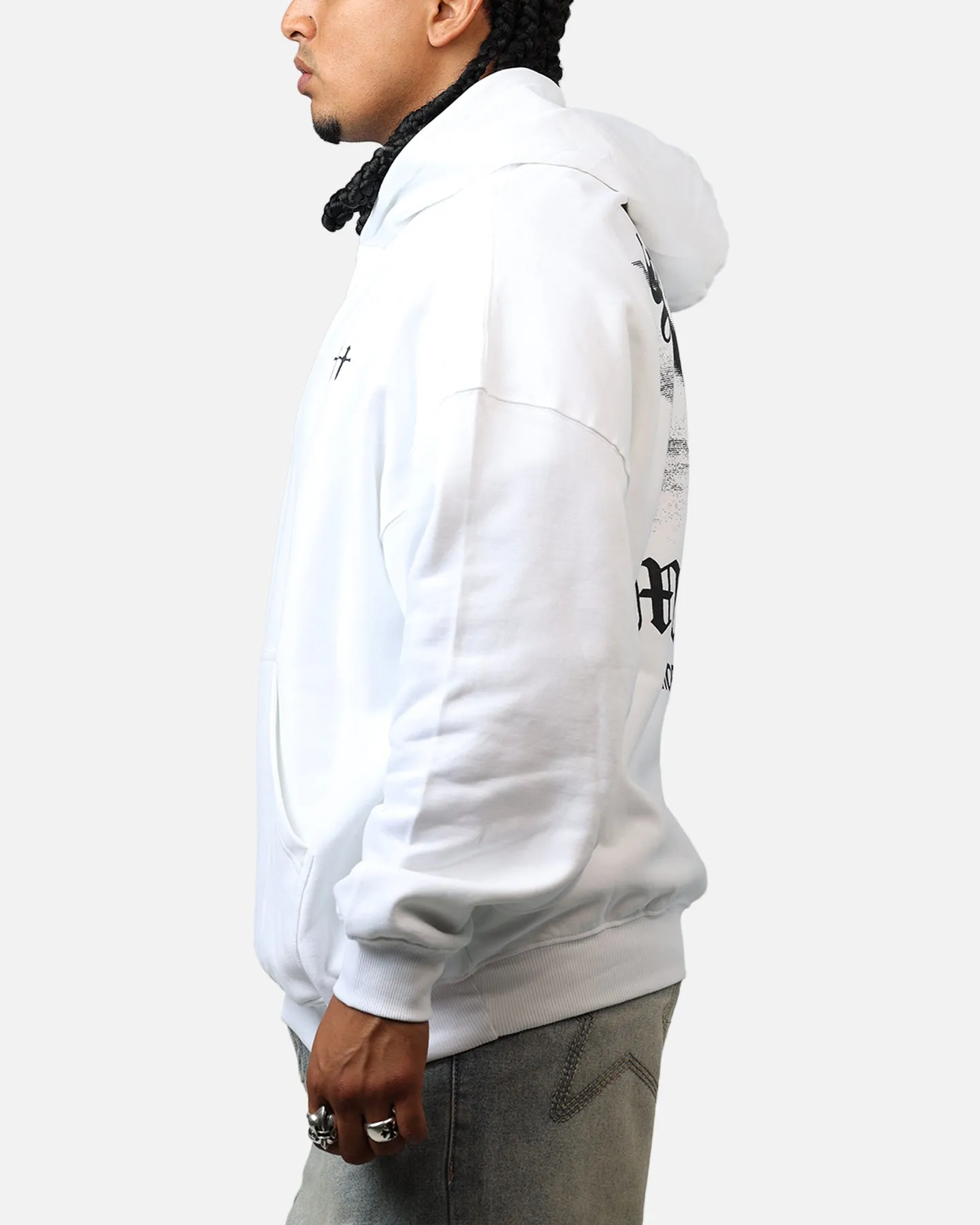 Saint Morta Maiden Boxy Hoodie White All Season Outfit Minimal Style