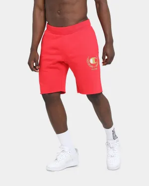 Travel Wear Champion Champion x Culture Kings Rev Weave Shorts Red/Gold