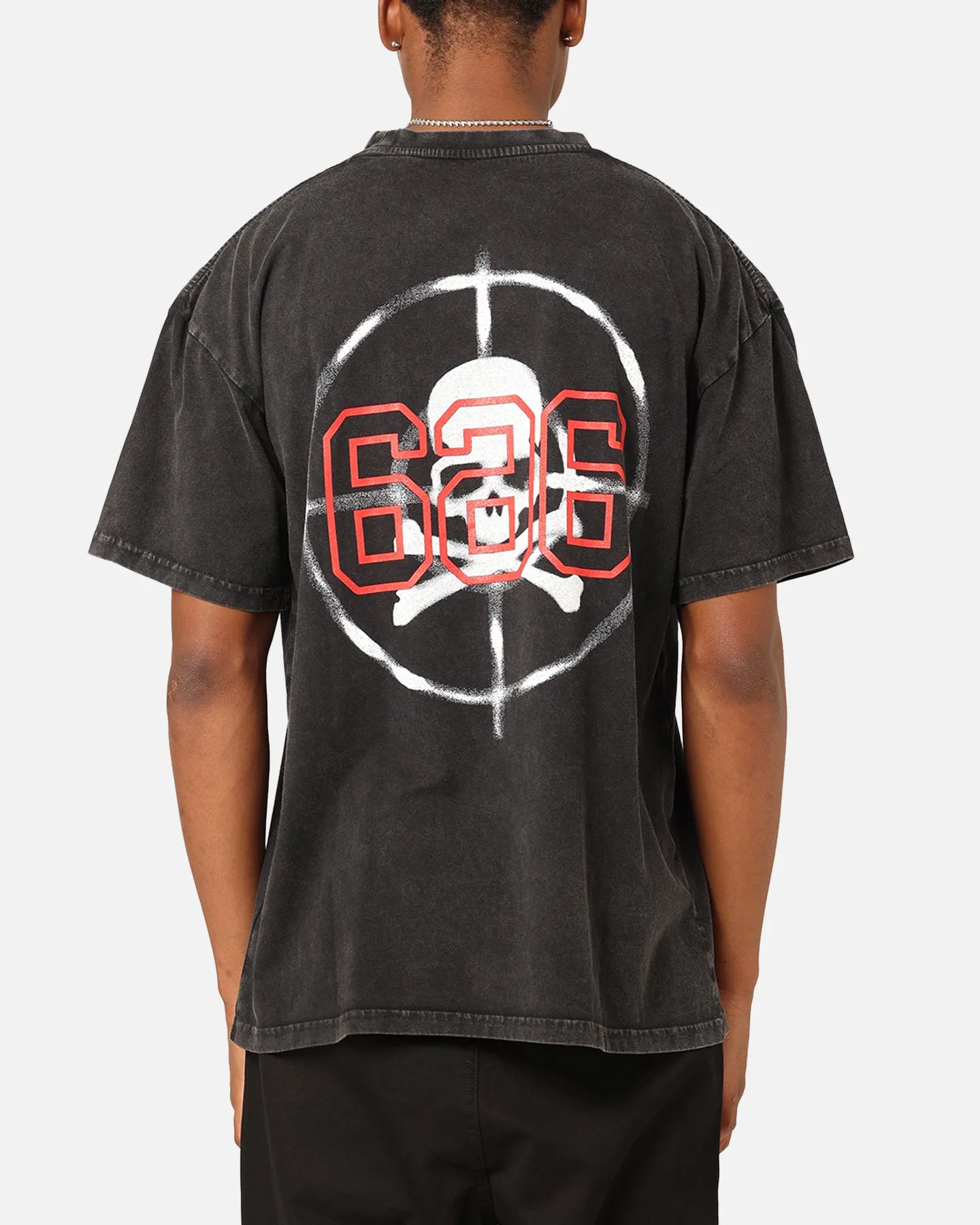 Sustainable Packaging Saint Morta Death Wish Patrol T-Shirt Black Acid Wash