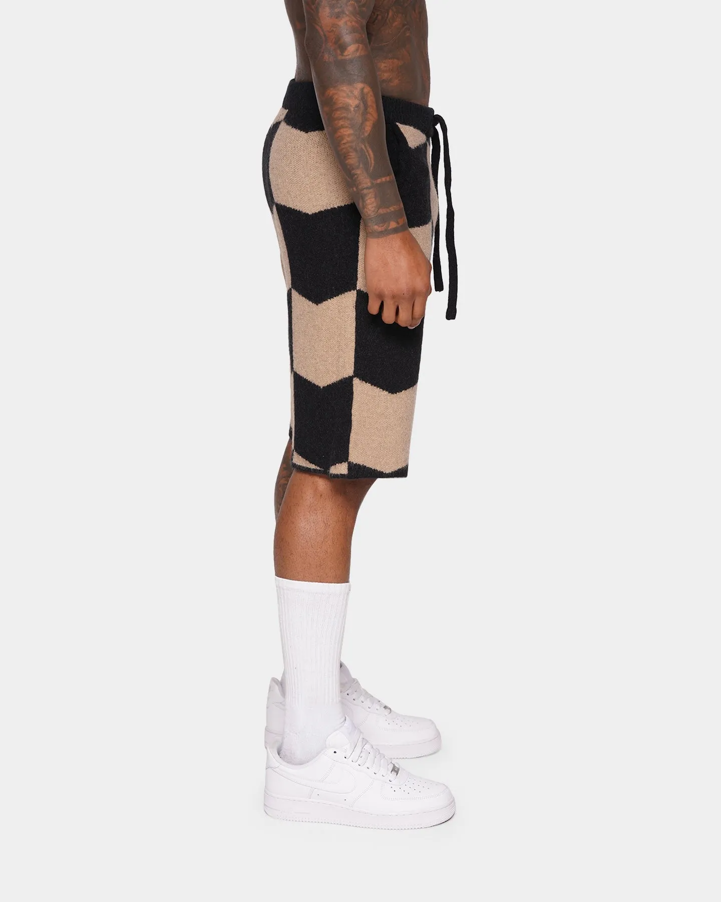 XXIII Meda Check Shorts Black/Beige Concert wear