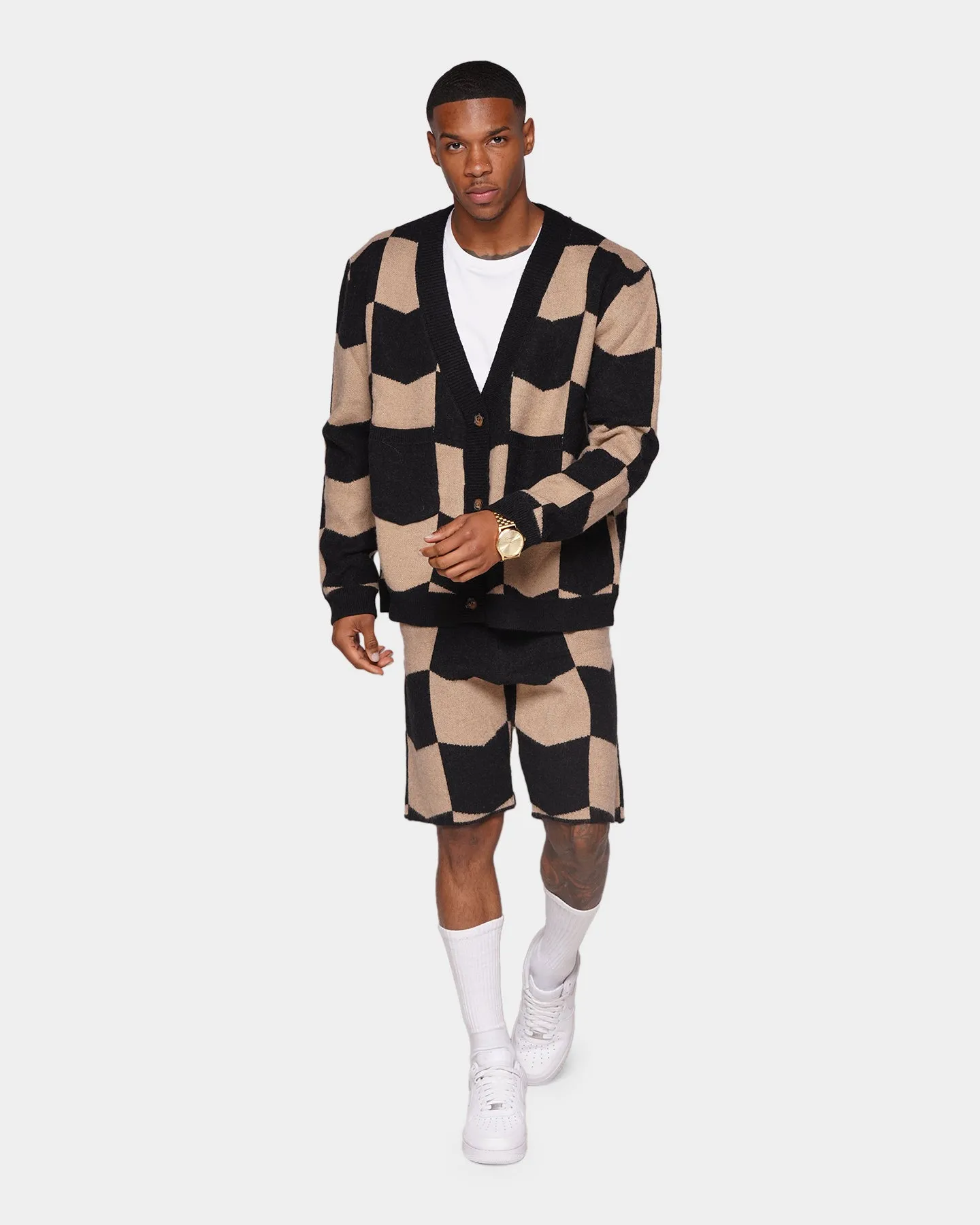 Summer Essential cargo style XXIII Meda Check Shorts Black/Beige