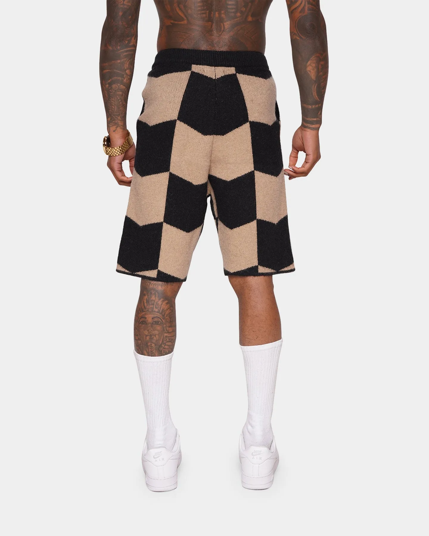 Non Restrictive Cut XXIII Meda Check Shorts Black/Beige