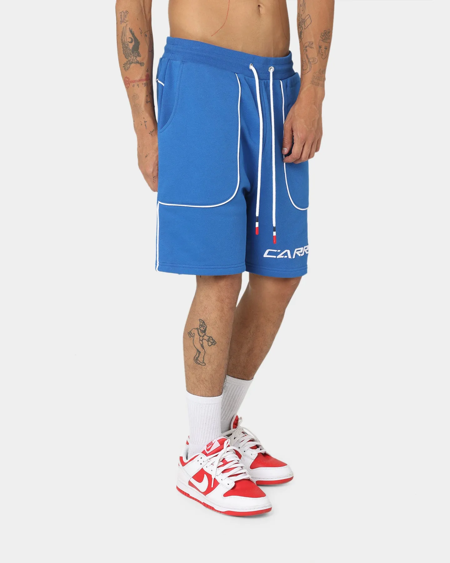 Carre Ange Track Shorts Blue waterproof Moisture Wicking Material