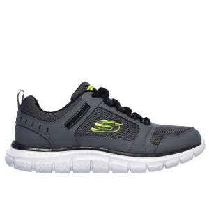 Tone Play Skechers Mens Track Knockhill Shoes Charcoal/Black