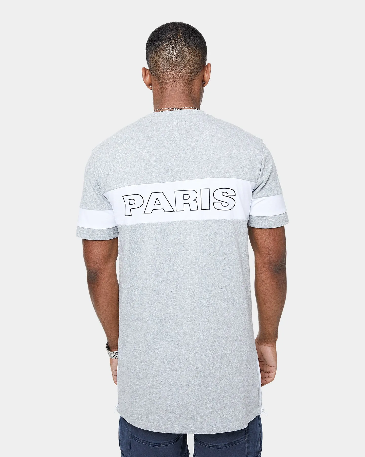Carr?? Panneau Short Sleeve T-Shirt Grey Marle Sleek Layer