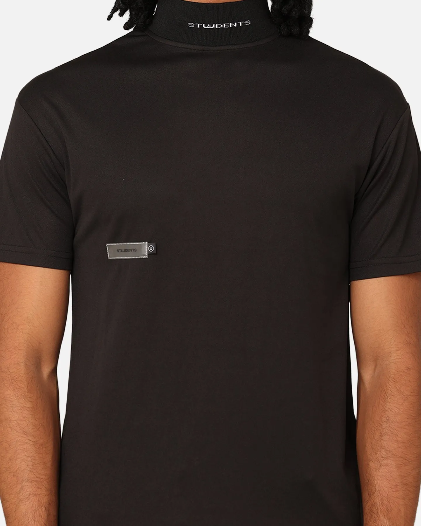 Students Golf Signature Mock Neck T-Shirt Black Long sleeved warmth Recycled Polyester