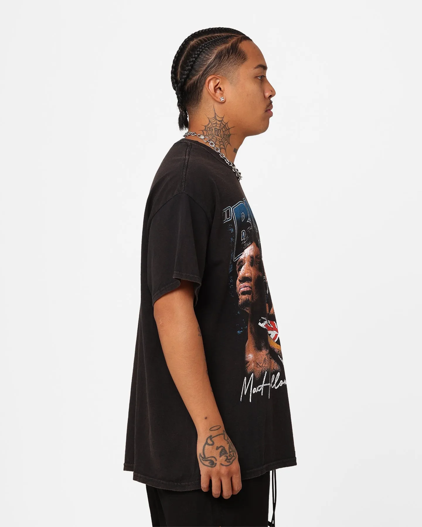 Casual Fashion Trendy Vibes Wear UFC By Goat Crew Max Holloway Blessed Vintage T-Shirt Black Wash