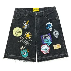 Godspeed "Patchwork" Denim Shorts QuickReleaseFastenings