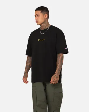 Wrinkle Resistant Champion Embroidered T-Shirt Black