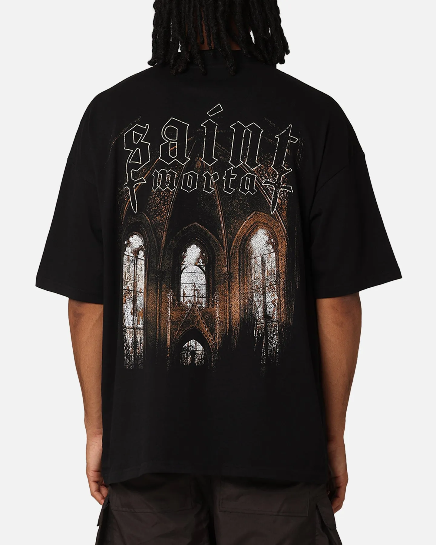 Saint Morta Divine Reverence T-Shirt Black Classic Style Trend