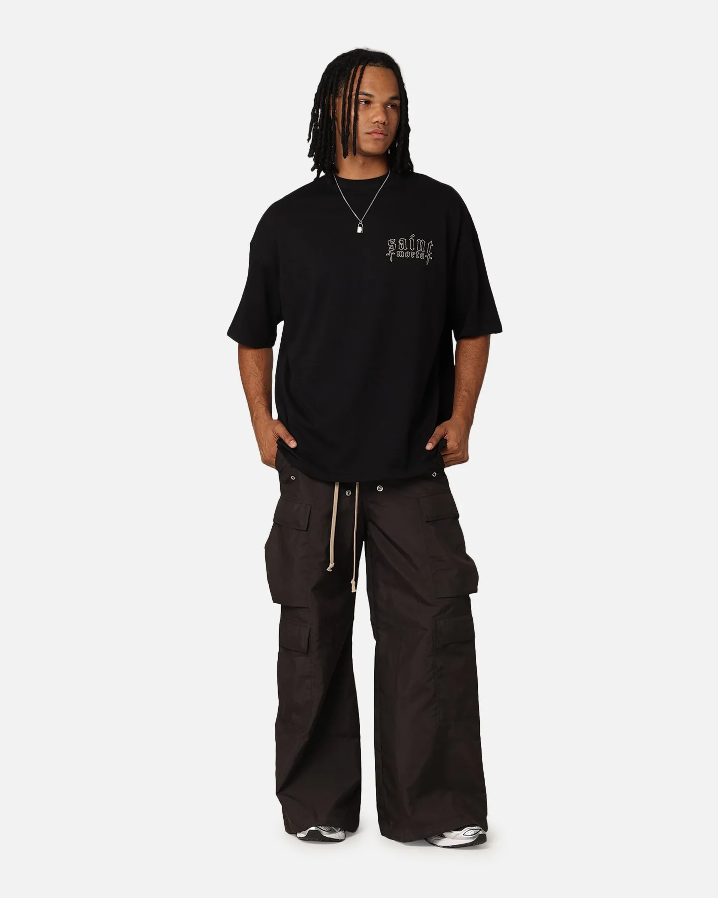 Saint Morta Divine Reverence T-Shirt Black Cozy and Soft Flexible Wear