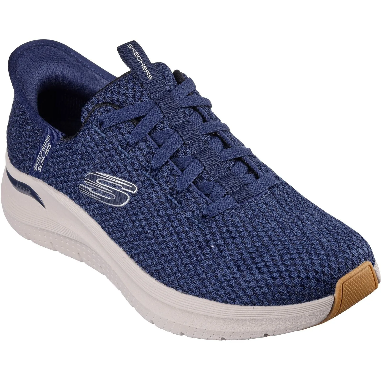 Skechers Mens Arch Fit 2.0 Look Ahead Shoe Navy Comfort Platform Matte Edge