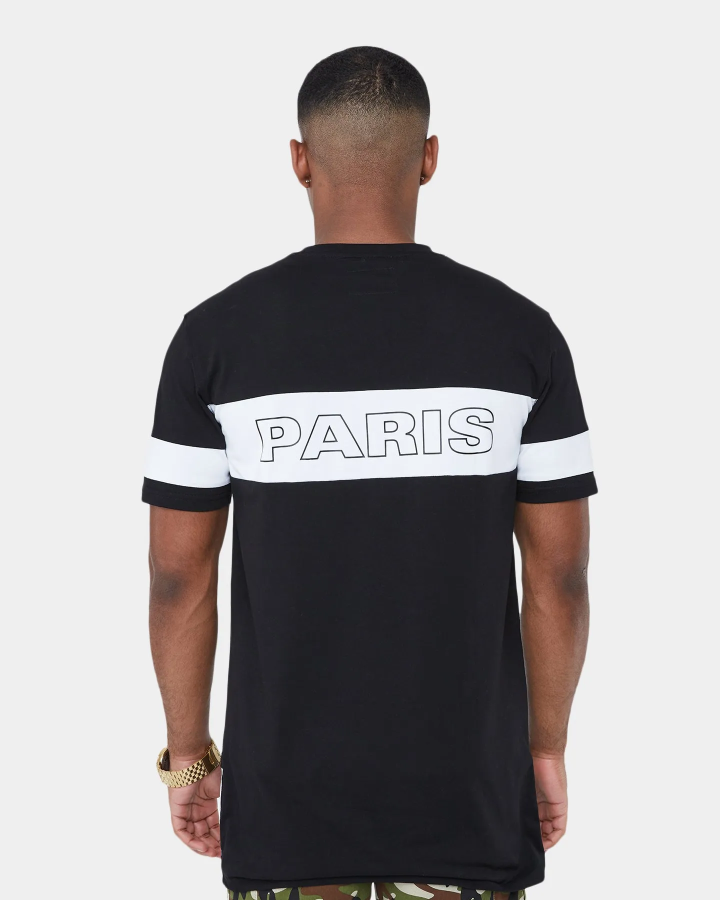 Layering Comfort Eco Conscious Production Carr?? Panneau Short Sleeve T-Shirt Black/White