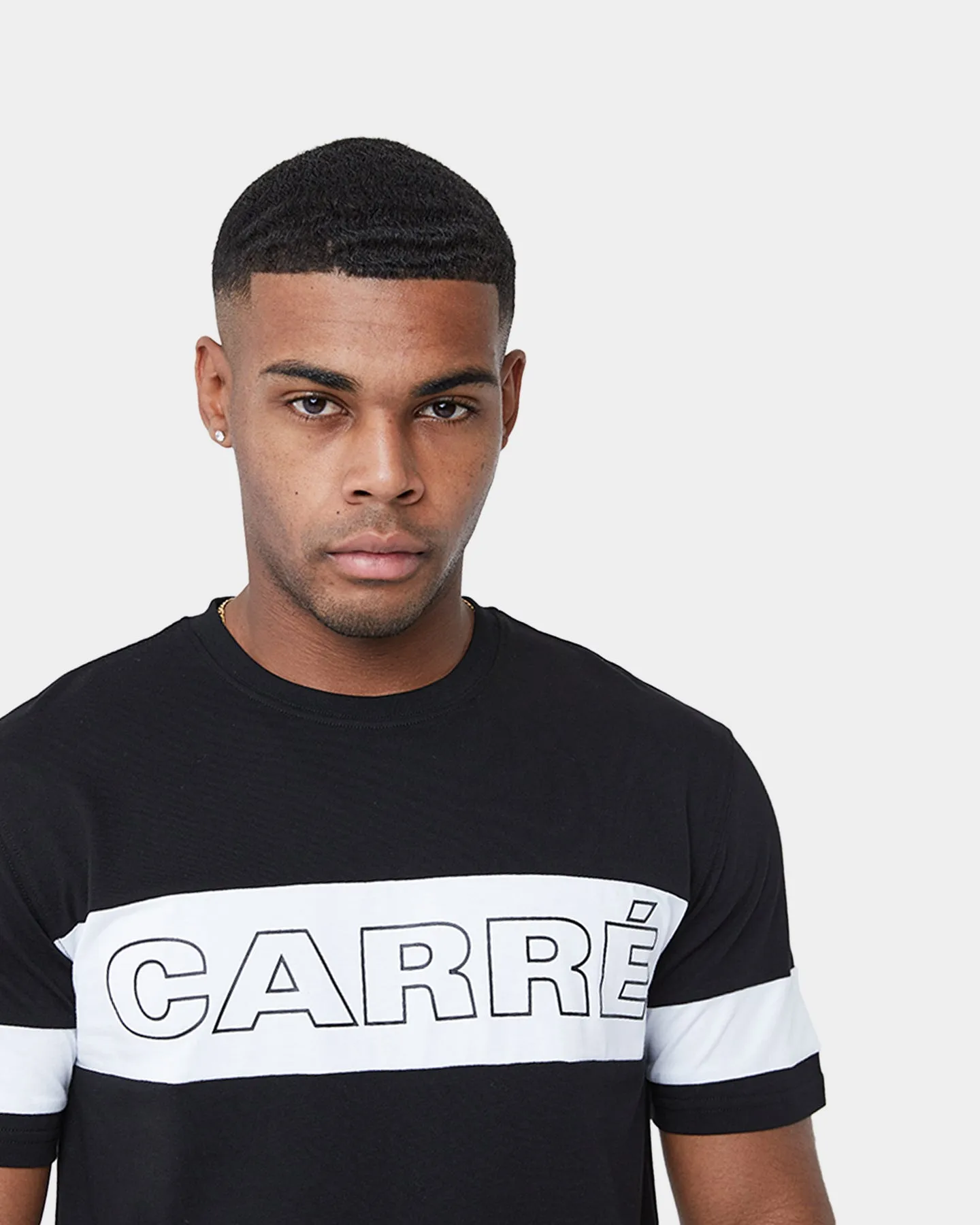 Carr?? Panneau Short Sleeve T-Shirt Black/White UltraSoftBrushedInterior