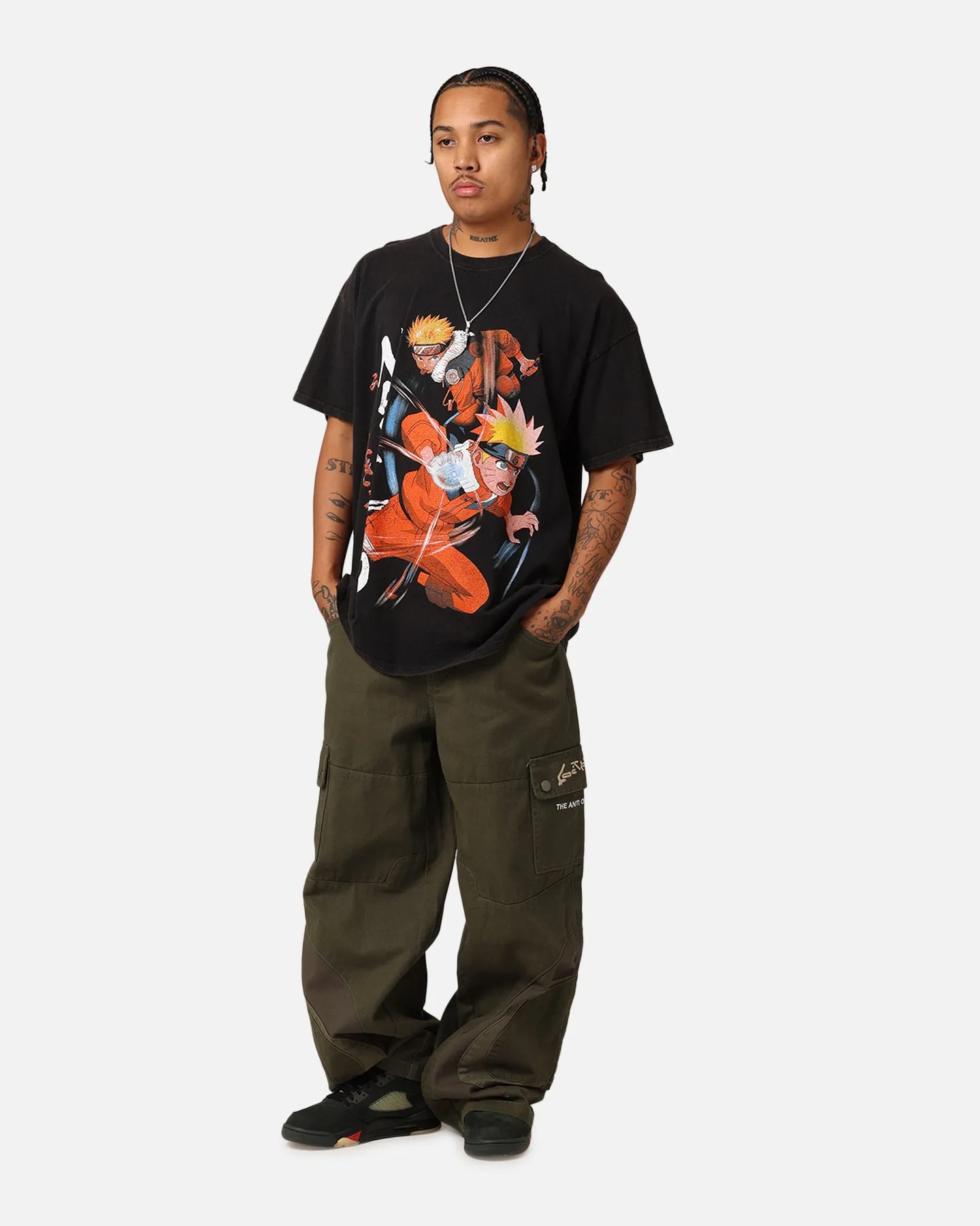 Goat Crew X Naruto Vintage T-Shirt Black Wash EnhancedDurabilityFinish