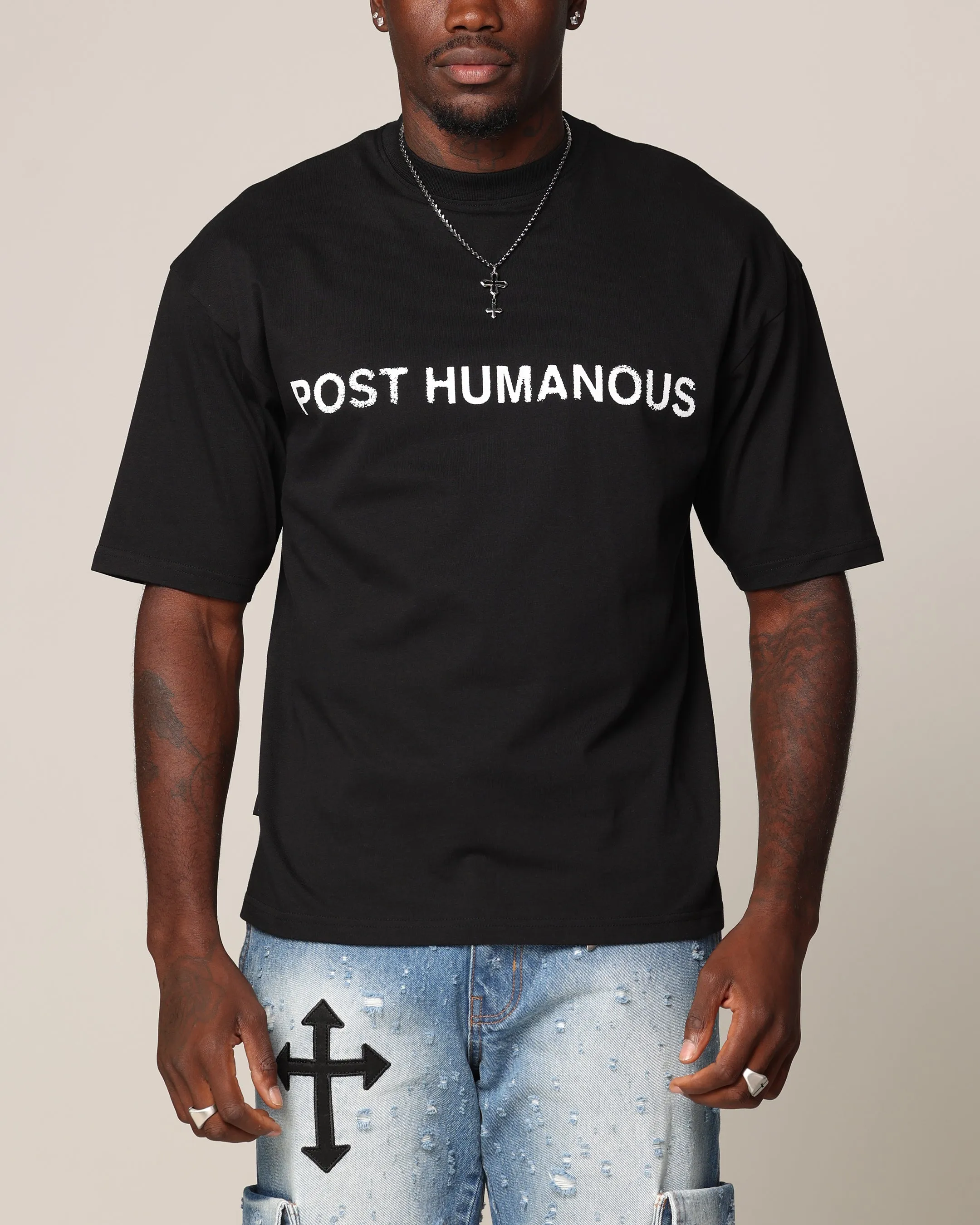 Saint Morta Post Humanous Patrol T-Shirt Black Comfortable And Trendy Cozy Touch