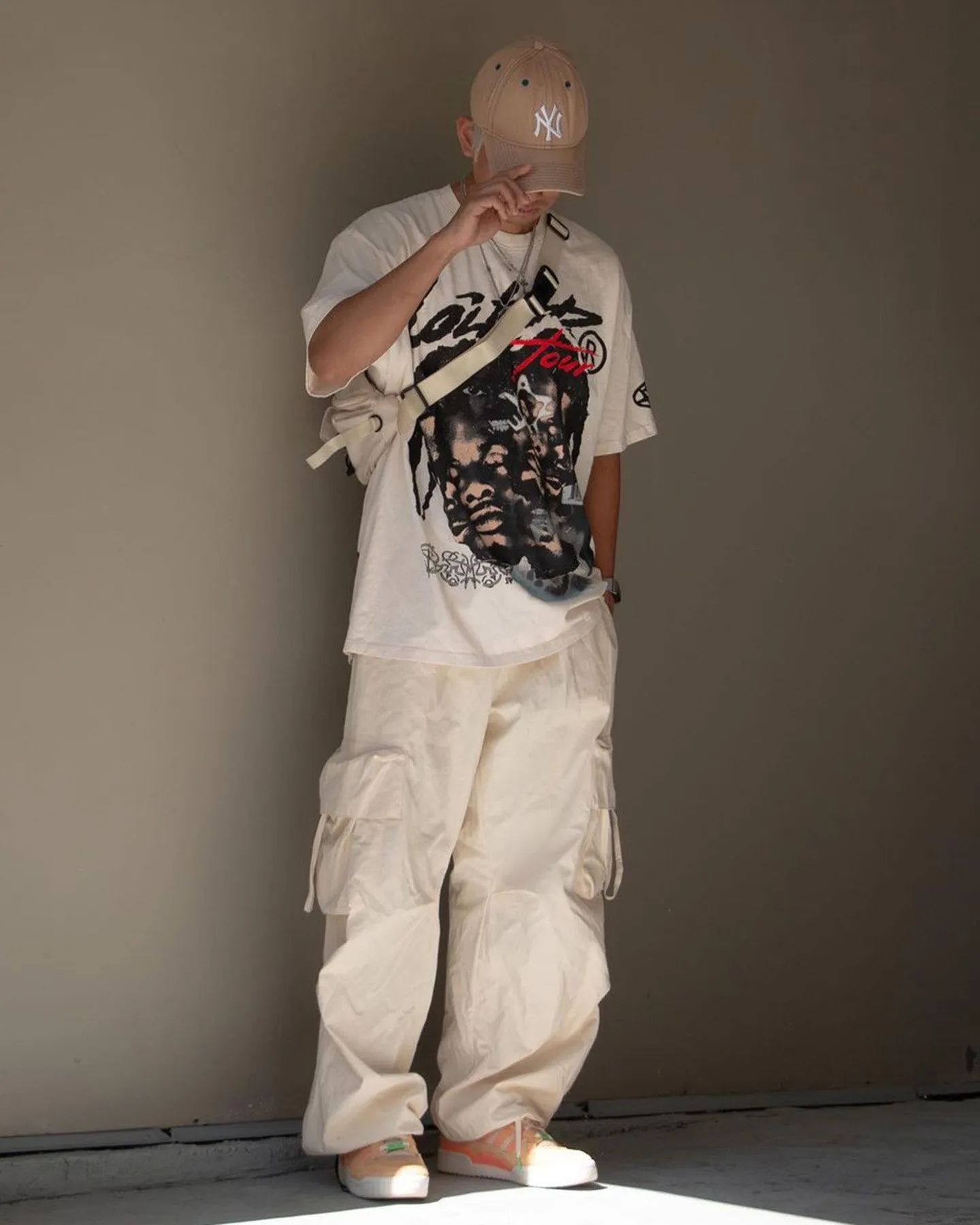 Loiter Rager Vintage T-Shirt Off White Modern Twist Non Restrictive Fit