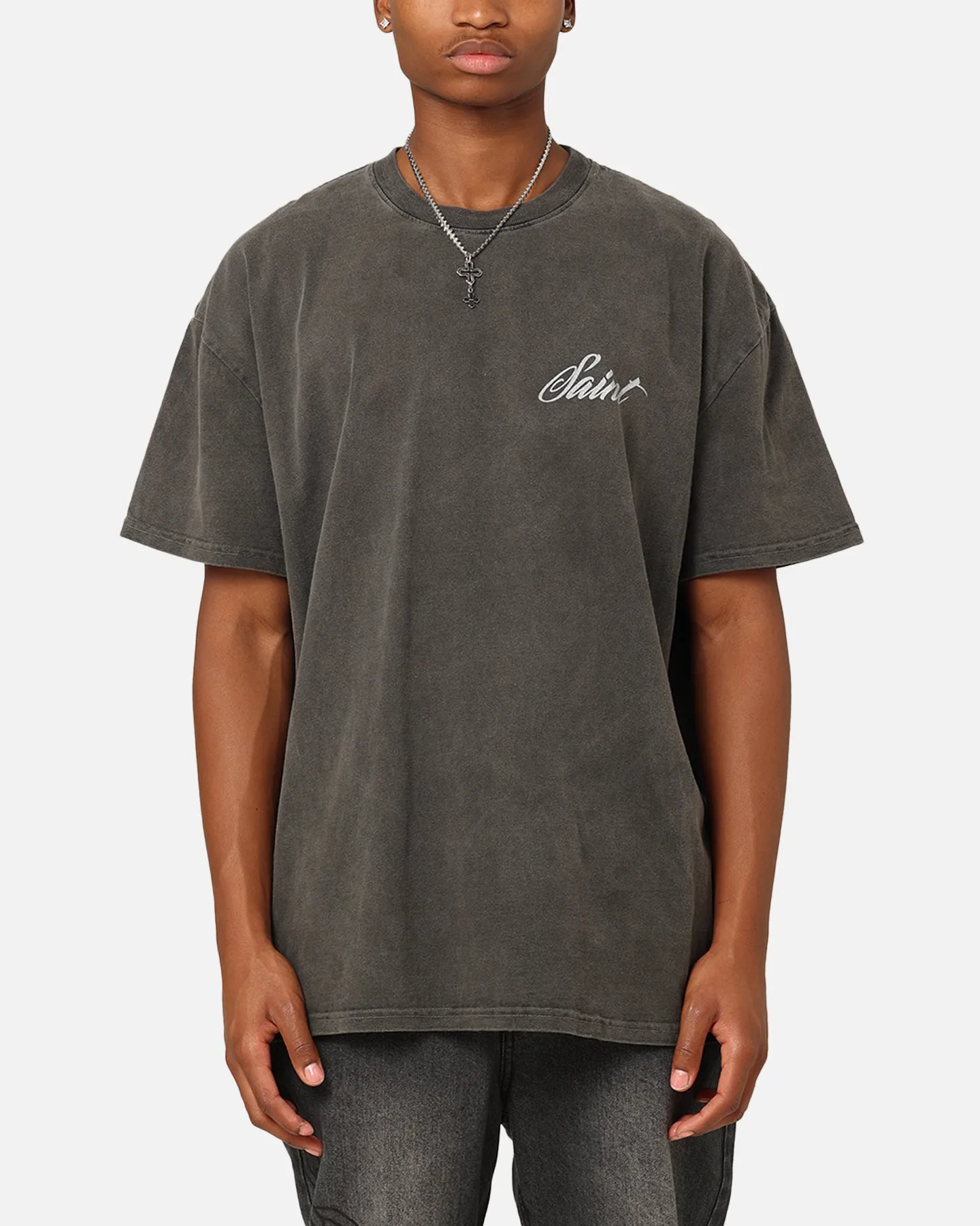 Saint Morta Guardian T-Shirt Black Wash Lightweight Wear