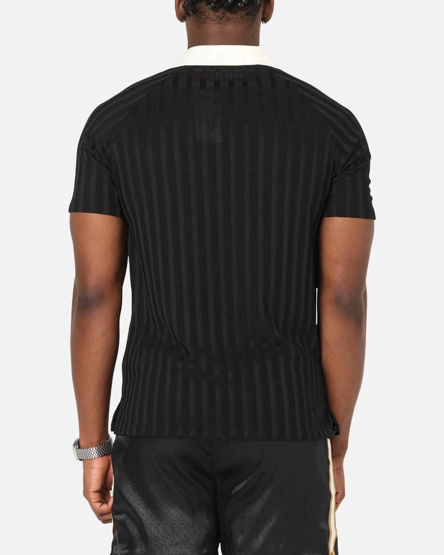 Sik Silk Polo T-Shirt Black Summer Office