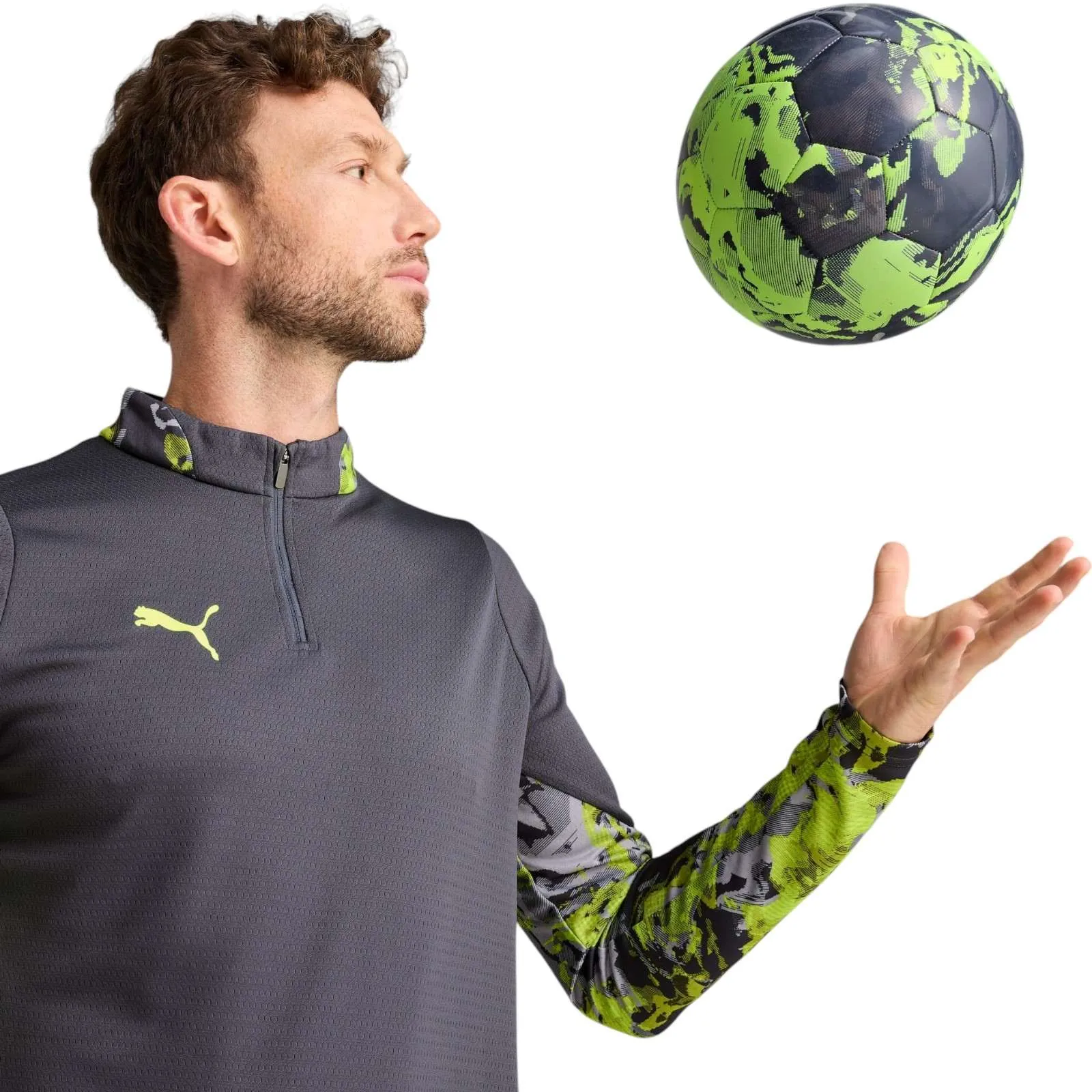 Puma IndividualCUP Mens Half-Zip Long Sleeved Top Soft Jacket
