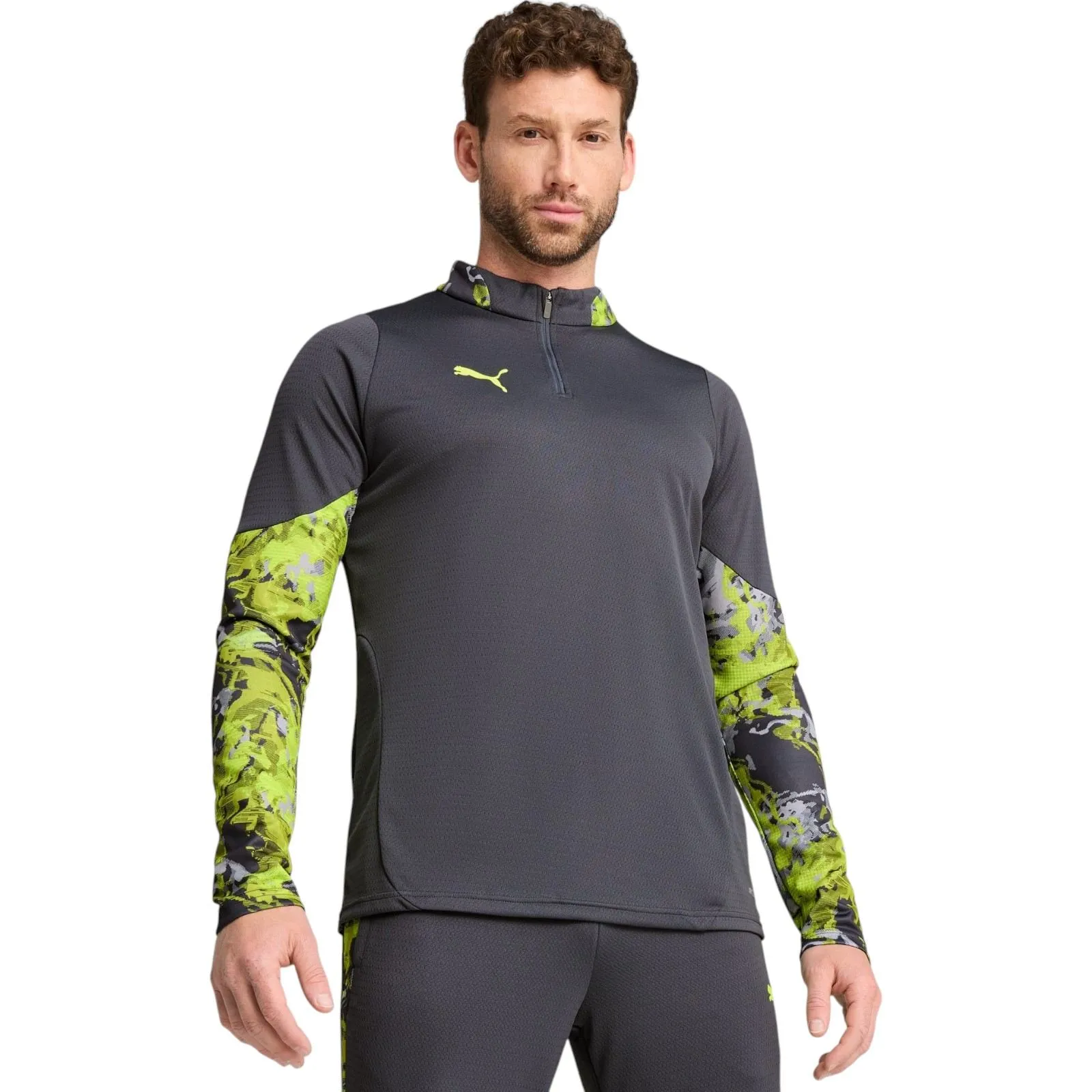 Jewel tone Still Soul Puma IndividualCUP Mens Half-Zip Long Sleeved Top