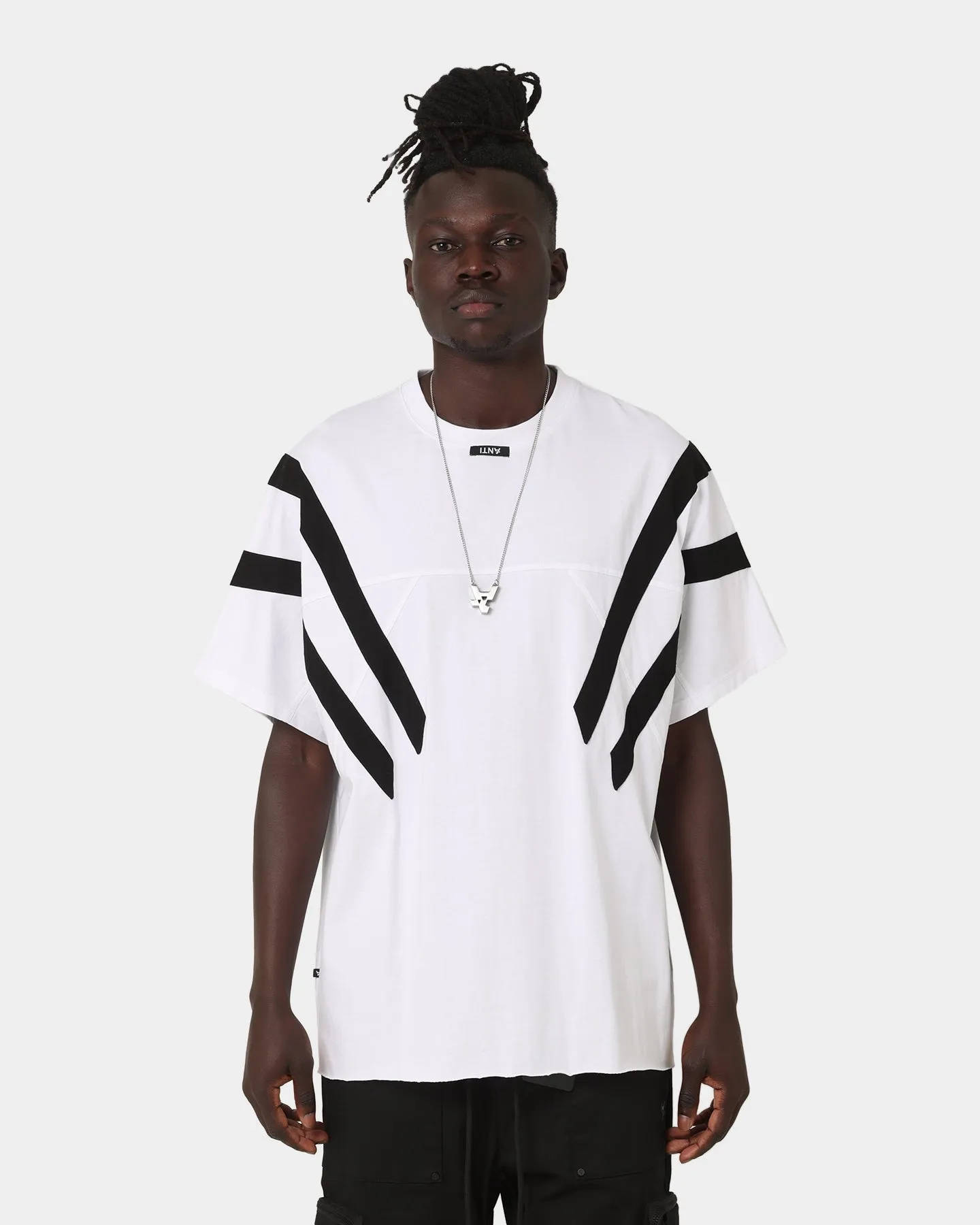 The Anti Order Tokyo Moto T-Shirt White/Black stain resistant coating Water Based Ink Print