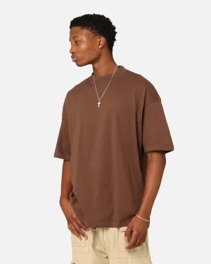 Hypoallergenic Fibers Culture Kings Oversized Blank T-Shirt Brown