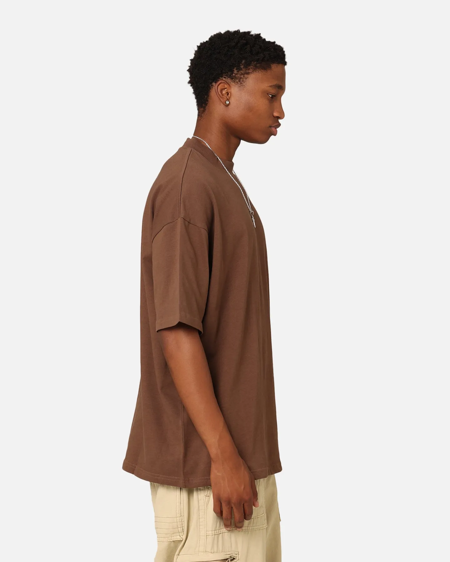 Culture Kings Oversized Blank T-Shirt Brown HeatResistantMaterial