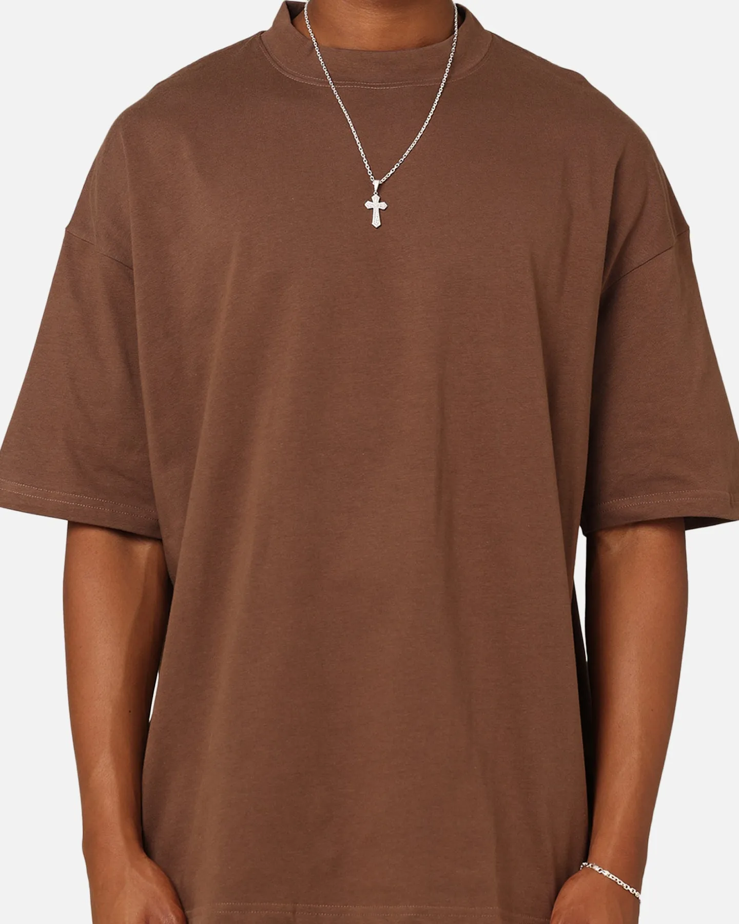 Culture Kings Oversized Blank T-Shirt Brown Minimal Comfort Wear